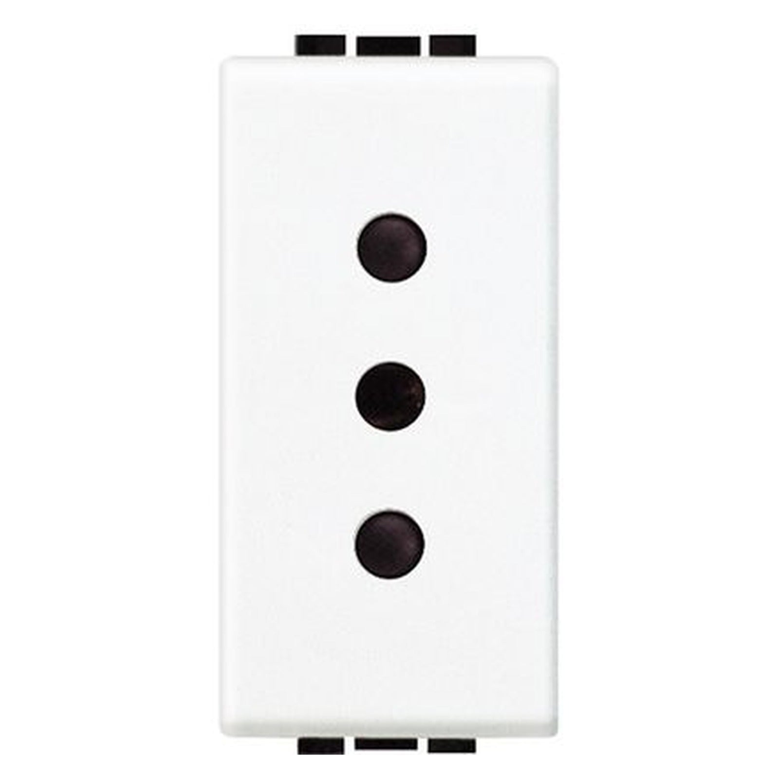 Base italiana BTicino Livinglight 2P+T 10A 250 V, blanca - referencia N4113
