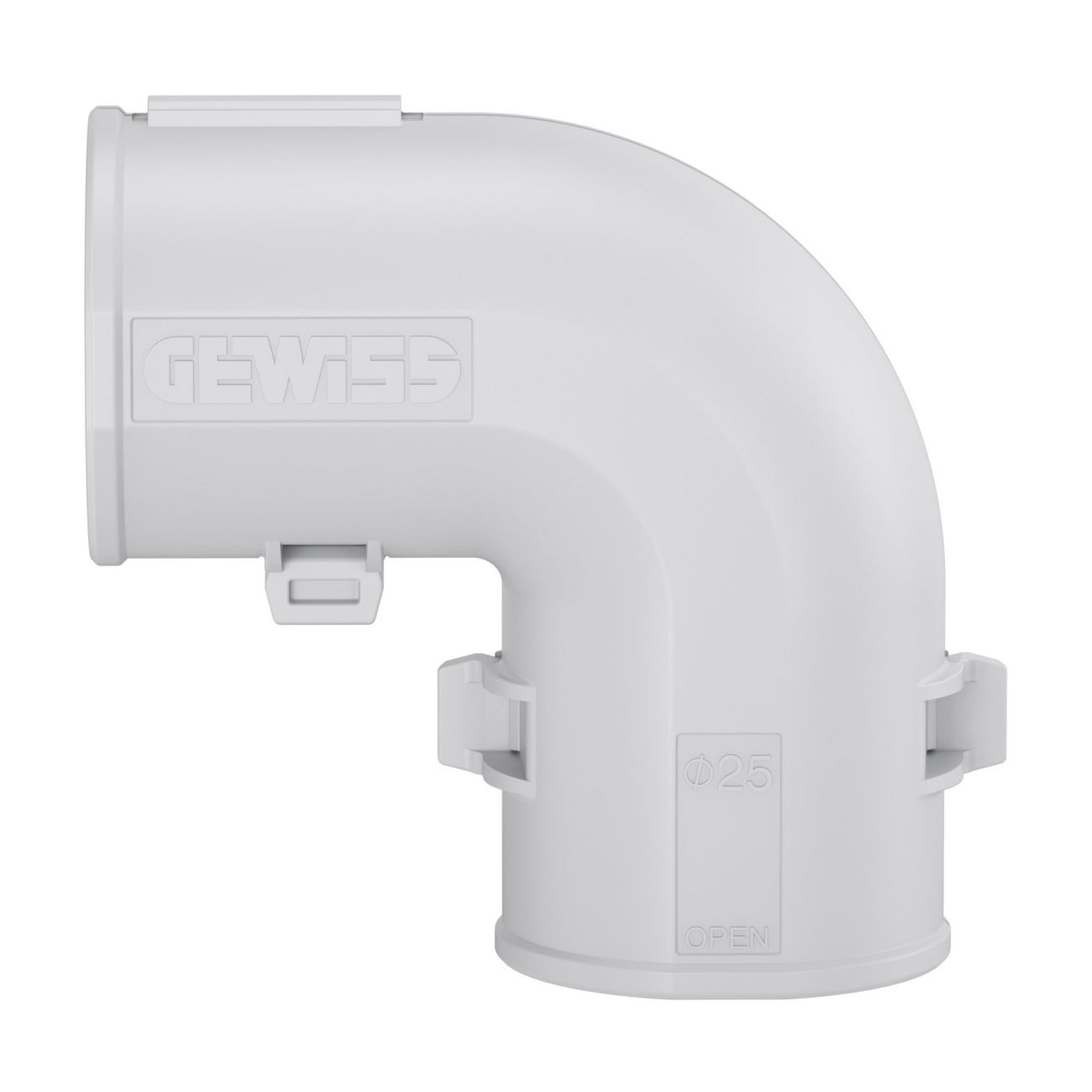 Curva inspeccionable RK Gewiss, IP40, Ø 25 mm, gris RAL 7035 - referencia DX40325