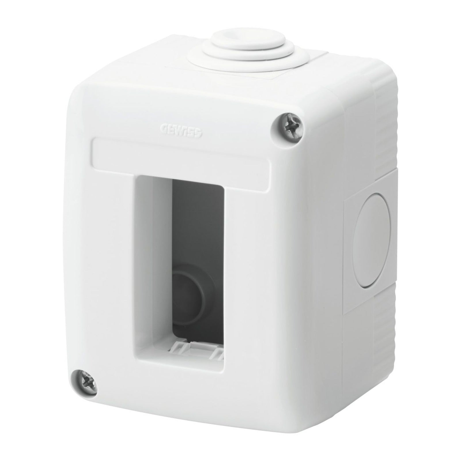 Contenedor para aparatos system Gewiss, protegido, 1 módulo, gris RAL 7035, IP40 - referencia GW27001