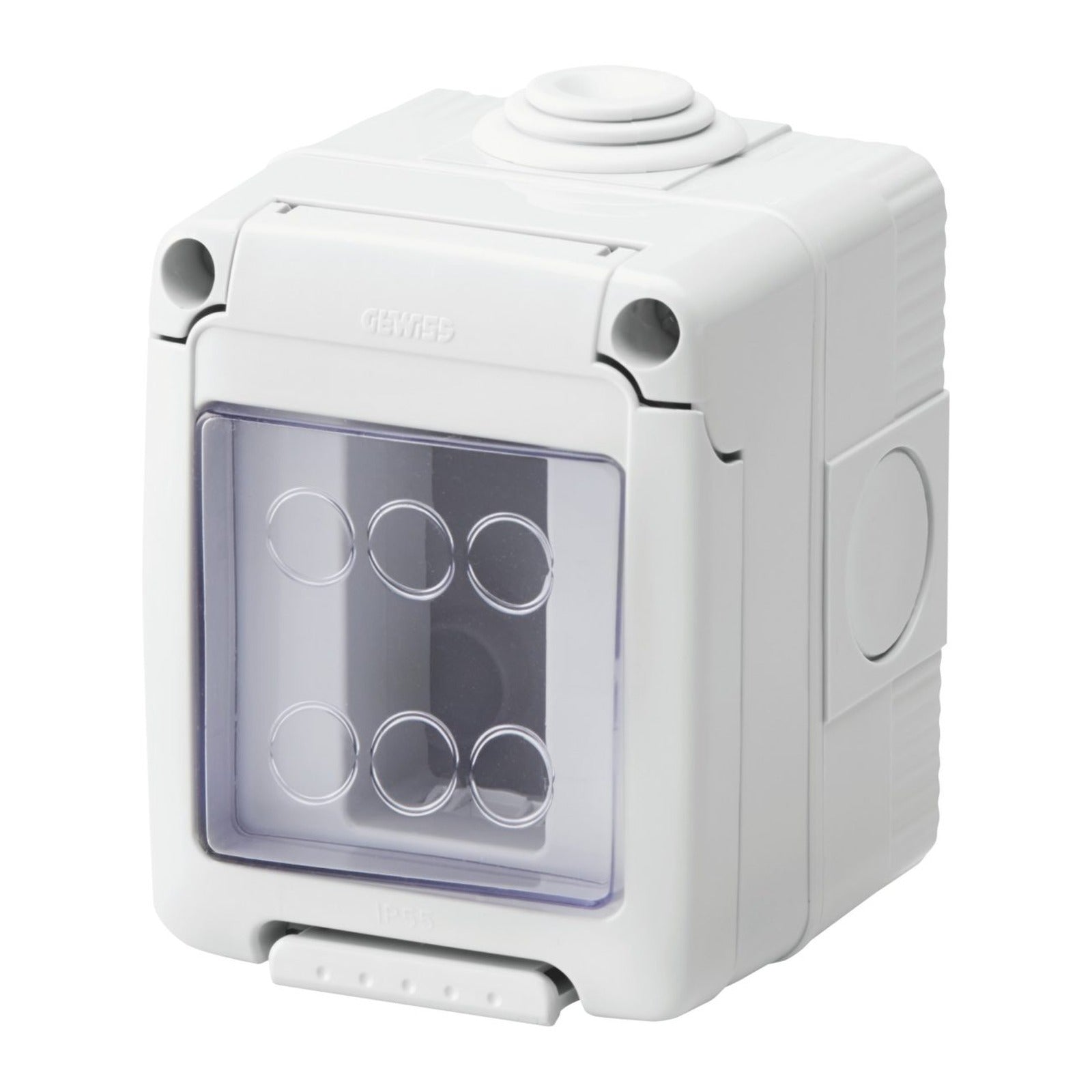 Contenedor estanco para aparatos system Gewiss, 1 módulo, gris RAL 7035, IP55 - referencia GW27041