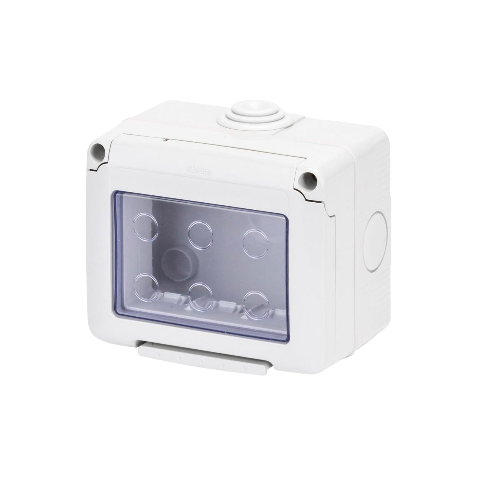 Contenedor estanco para aparatos system Gewiss, 3 módulos, gris RAL 7035, IP55 - referencia GW27043