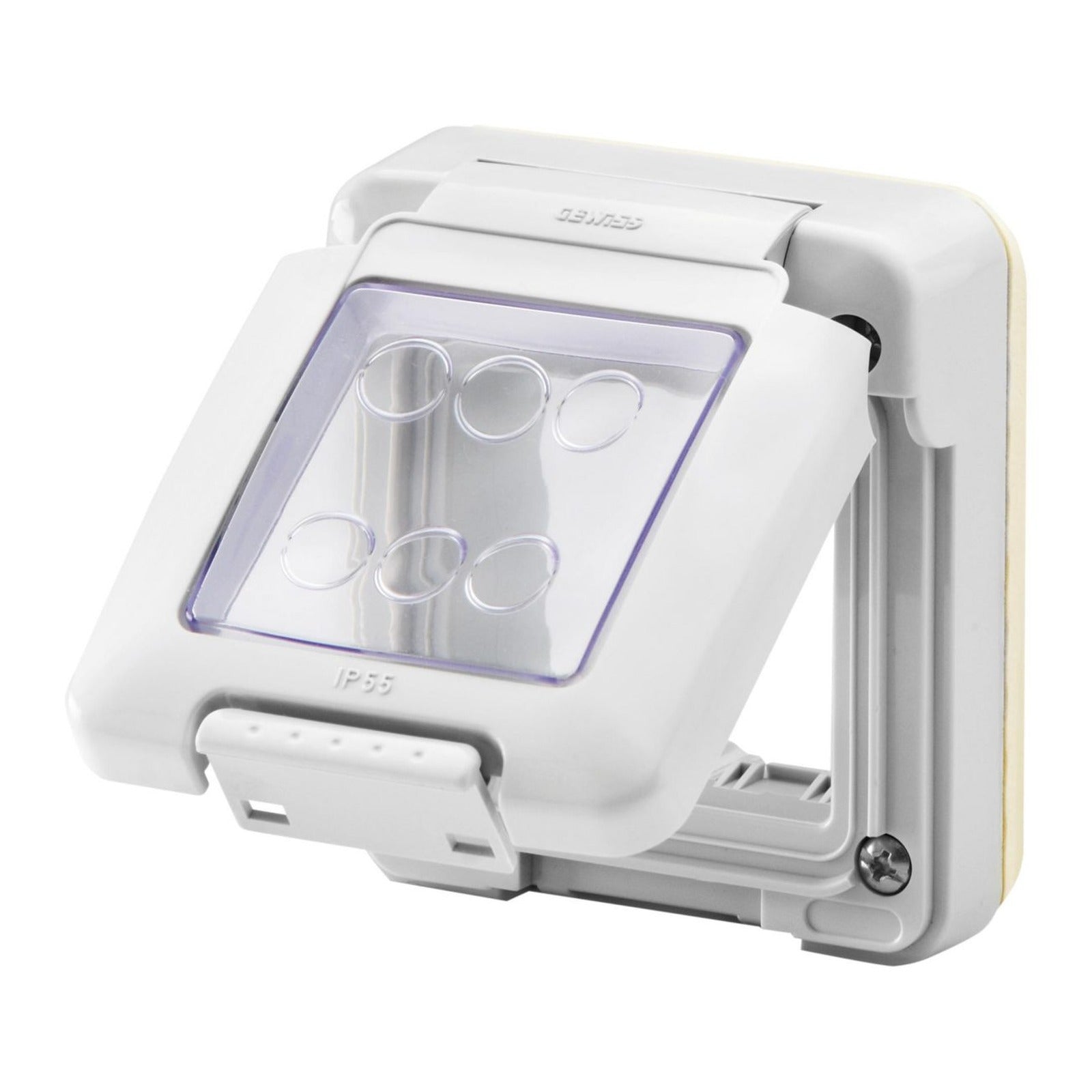 Combi IN Gewiss, funda estanca, 2 módulos, system, IP55, gris RAL 7035 - referencia GW27401