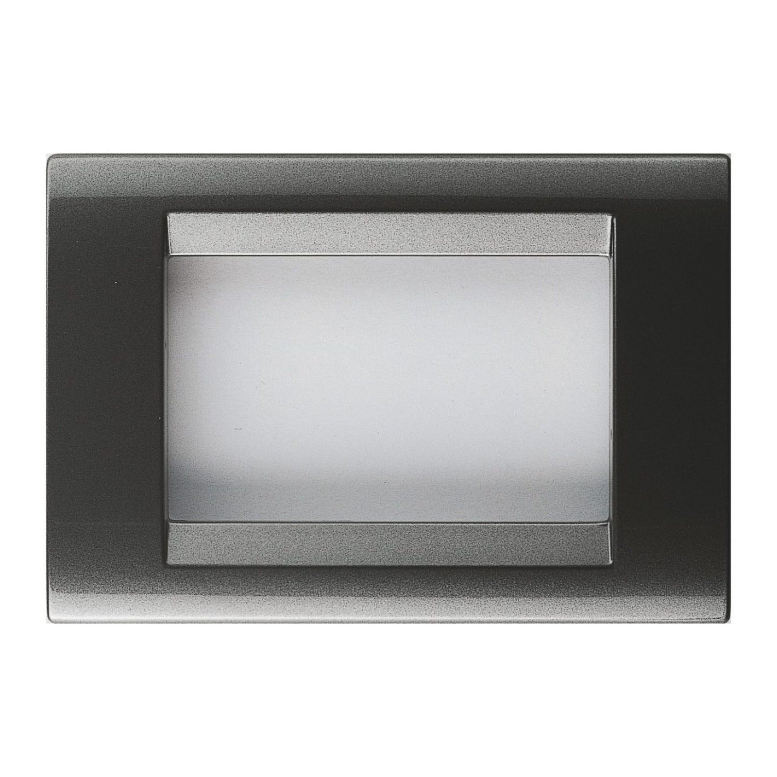 Placa Playbus Gewiss, en tecnopolímero pintado, esmalte vidriado antirañazos, 8 módulos (4+4 superpuestos), gris pizarra, Playbus - referencia GW32007