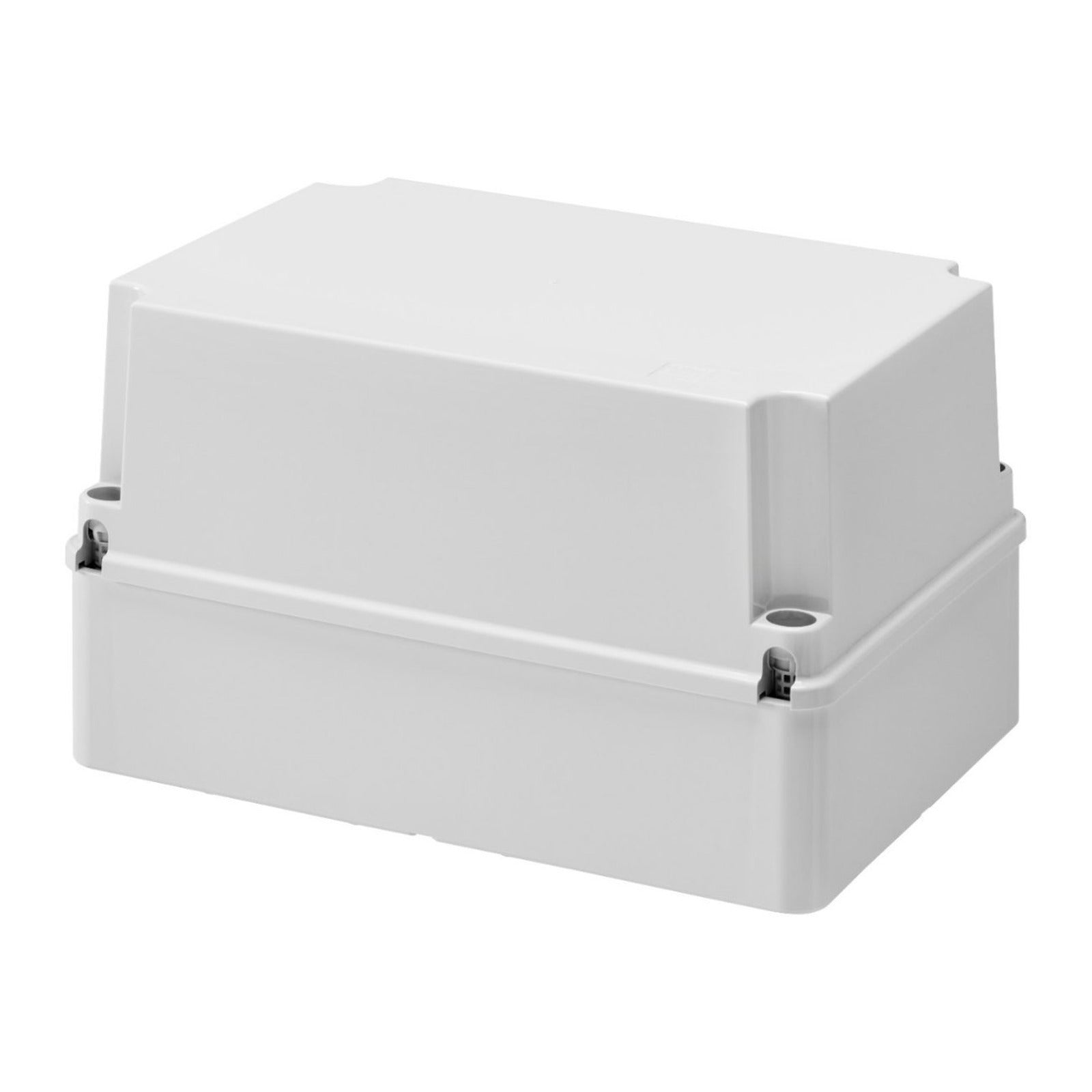 Caja de derivación con tapa alta atornillada Gewiss, IP56, dimensiones internas 300x220x180, superficies lisas, gris RAL 7035 - referencia GW44219