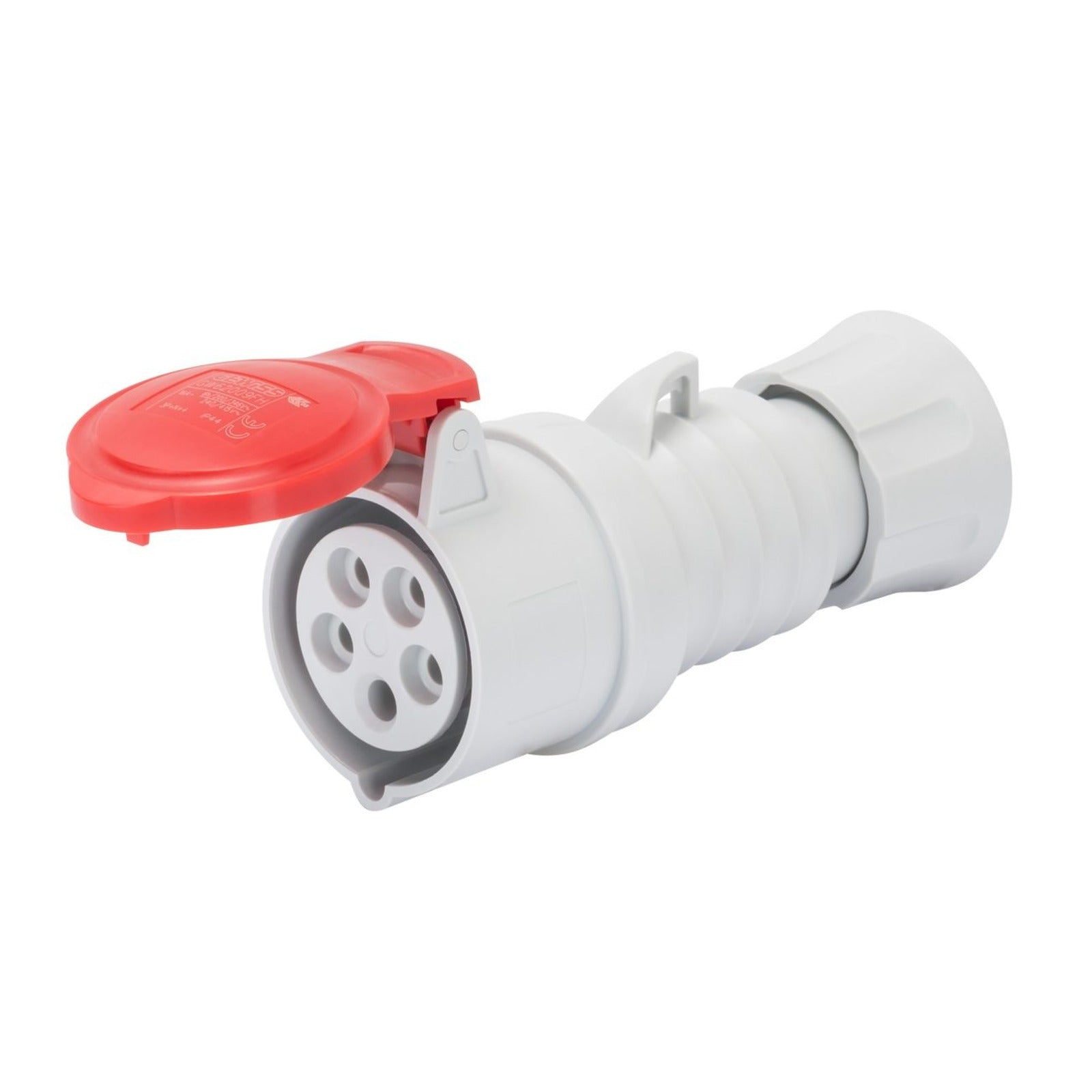 Base móvil recta HP Gewiss, IP44/IP54, 3P+T 16A 380-415 V 50/60 Hz, rojo, 6h, conexión por tornillo - referencia GW62008H