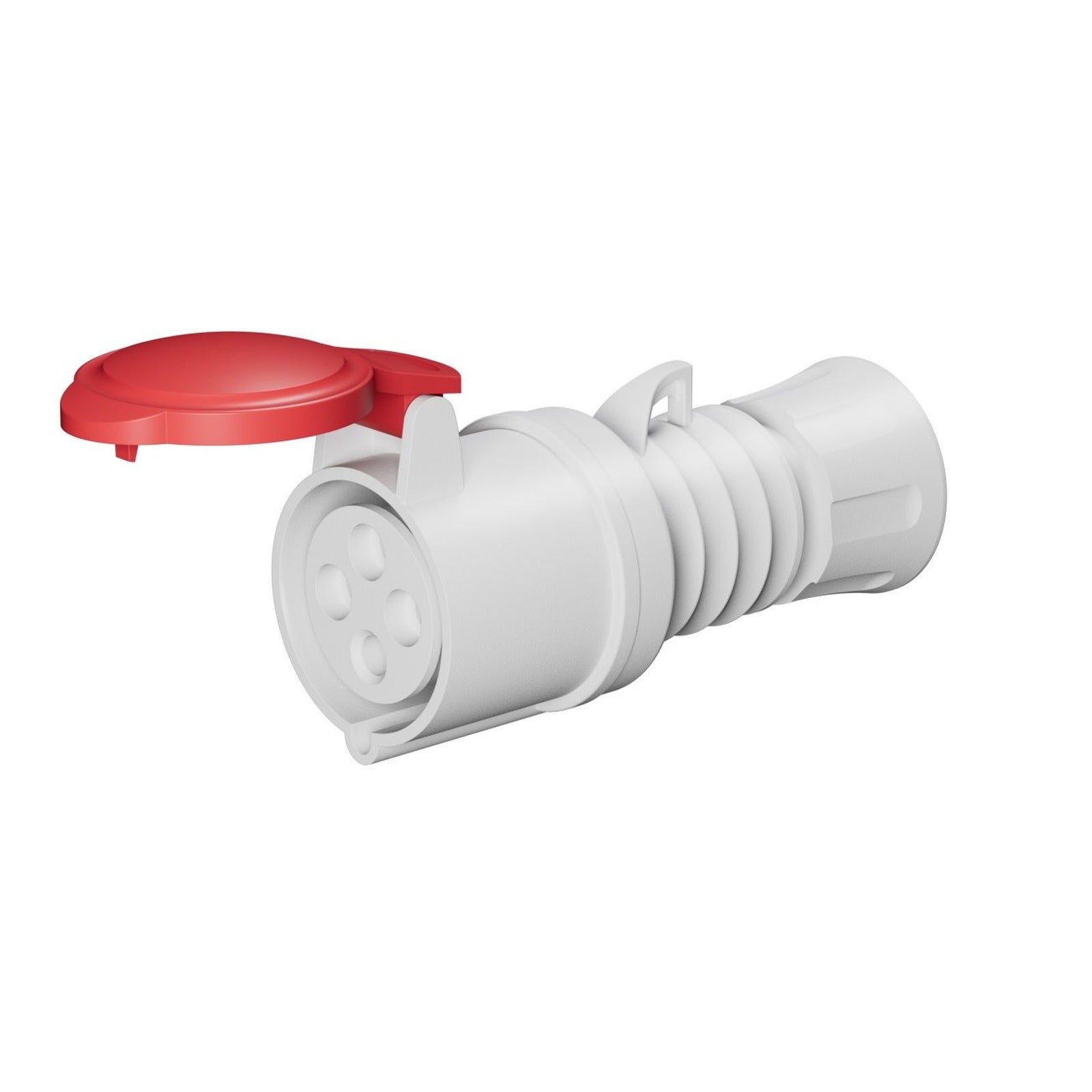 Base móvil recta HP Gewiss, IP44/IP54, 3P+T 32A 380-415 V 50/60 Hz, rojo, 6h, conexión por tornillo - referencia GW62019H