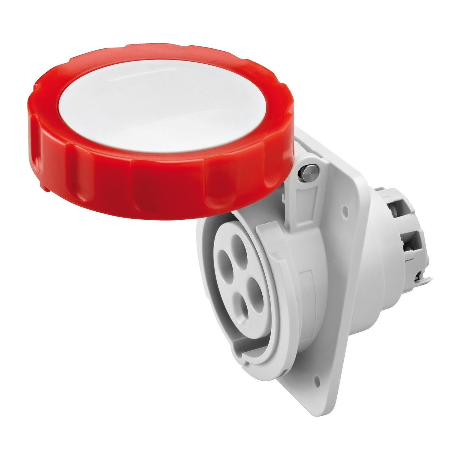 Base fija de empotrar a 10° HP Gewiss, IP66/IP67, 3P+T 16A 380-415 V 50/60 Hz, rojo, 6h, conexión por tornillo - referencia GW62231H