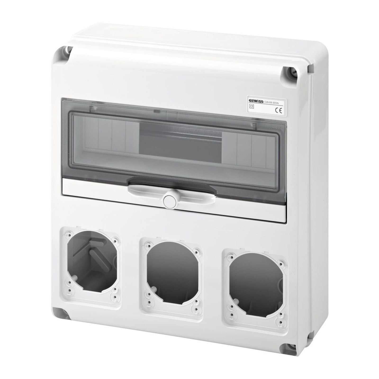 Q-DIN 14 módulos Gewiss, 3 bases alojables IEC 309 16/32A IP44/67, IP65 - referencia GW68005N