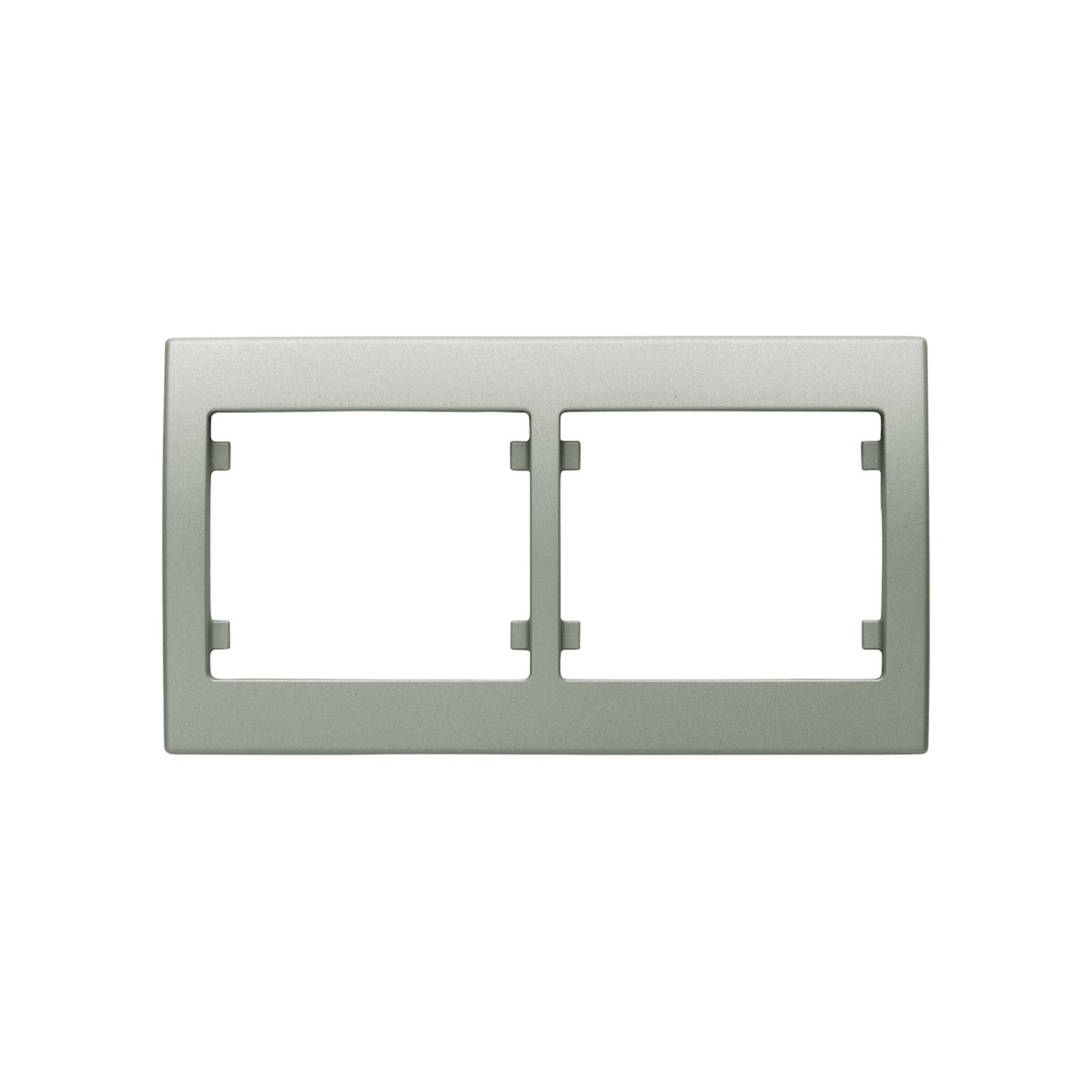 Marco BJC Iris de 2 elementos horizontal, aluminio mercurio - referencia 18002-MA