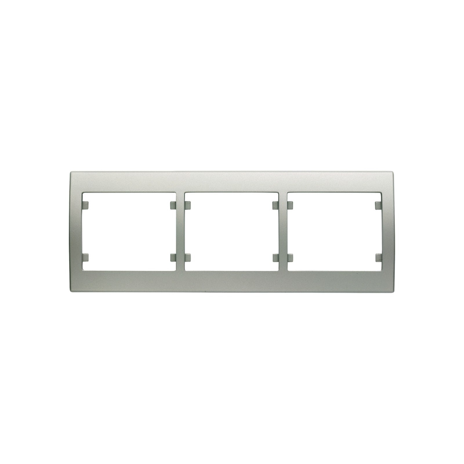 Marco BJC Iris de 3 elementos horizontal, aluminio mercurio - referencia 18003-MA