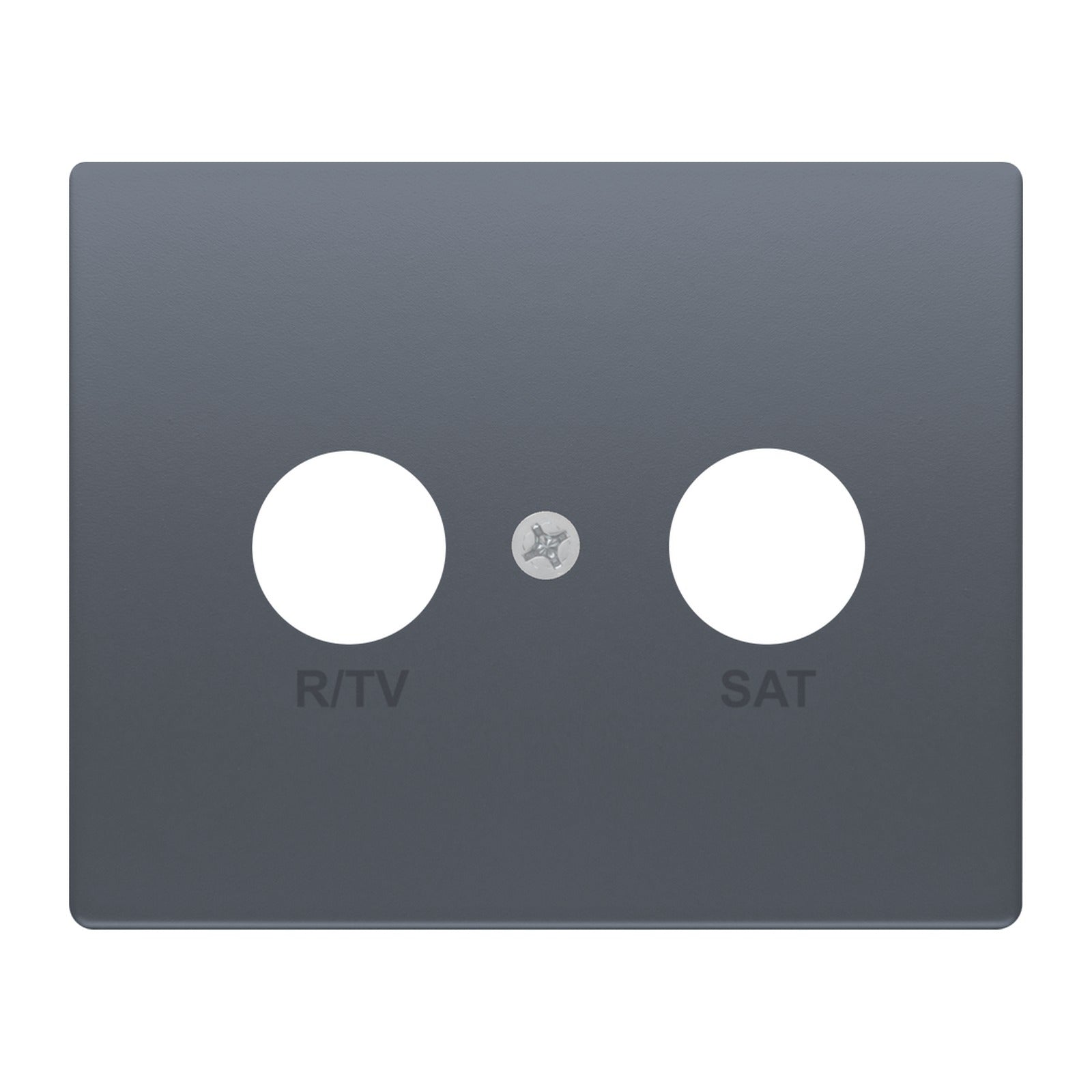 Tapa para toma R/TV-SAT BJC Iris, acero neptuno - referencia 18320-AN