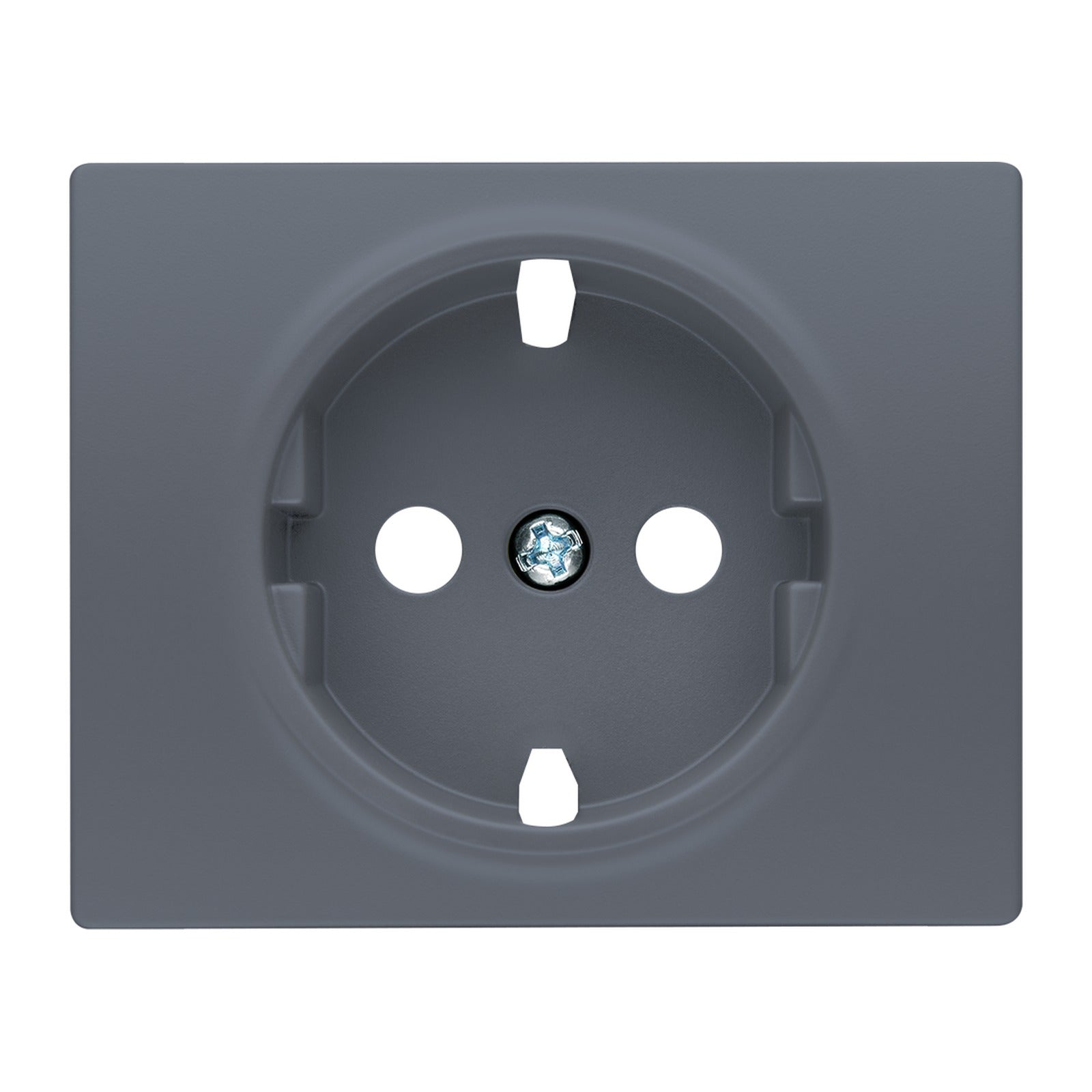 Tapa para base de enchufe con protección de seguridad BJC Iris, acero neptuno - referencia 18724-AN