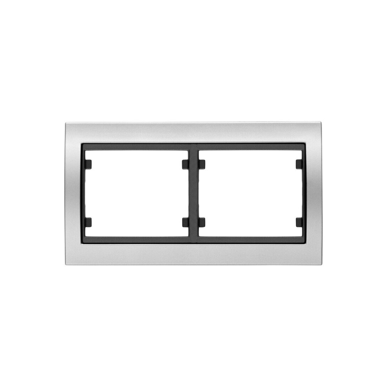 Marco BJC Mega de 2 elementos horizontal, metal puro aluminio - referencia 22002-AG
