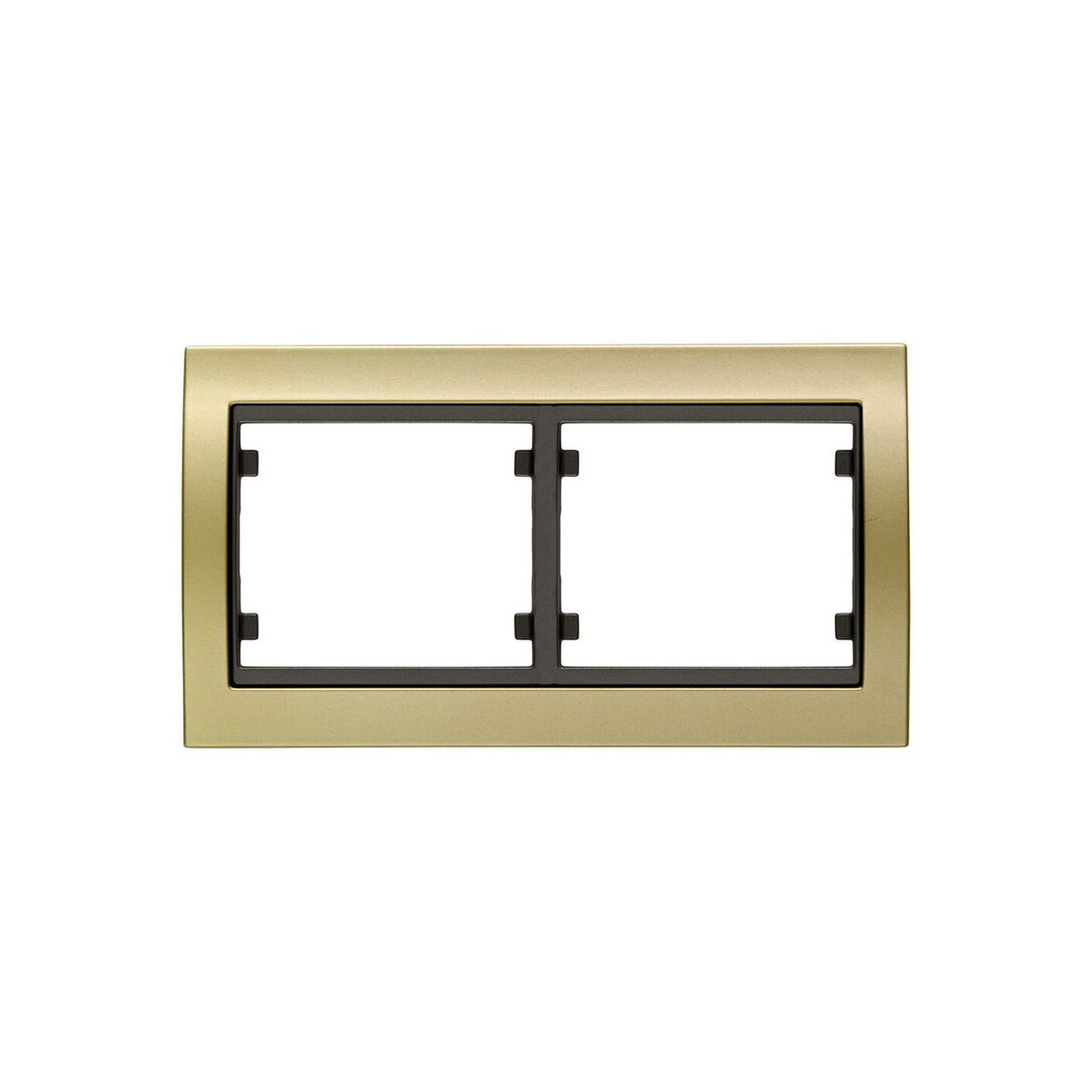 Marco BJC Mega de 2 elementos horizontal, metal puro dorado - referencia 22002-DG
