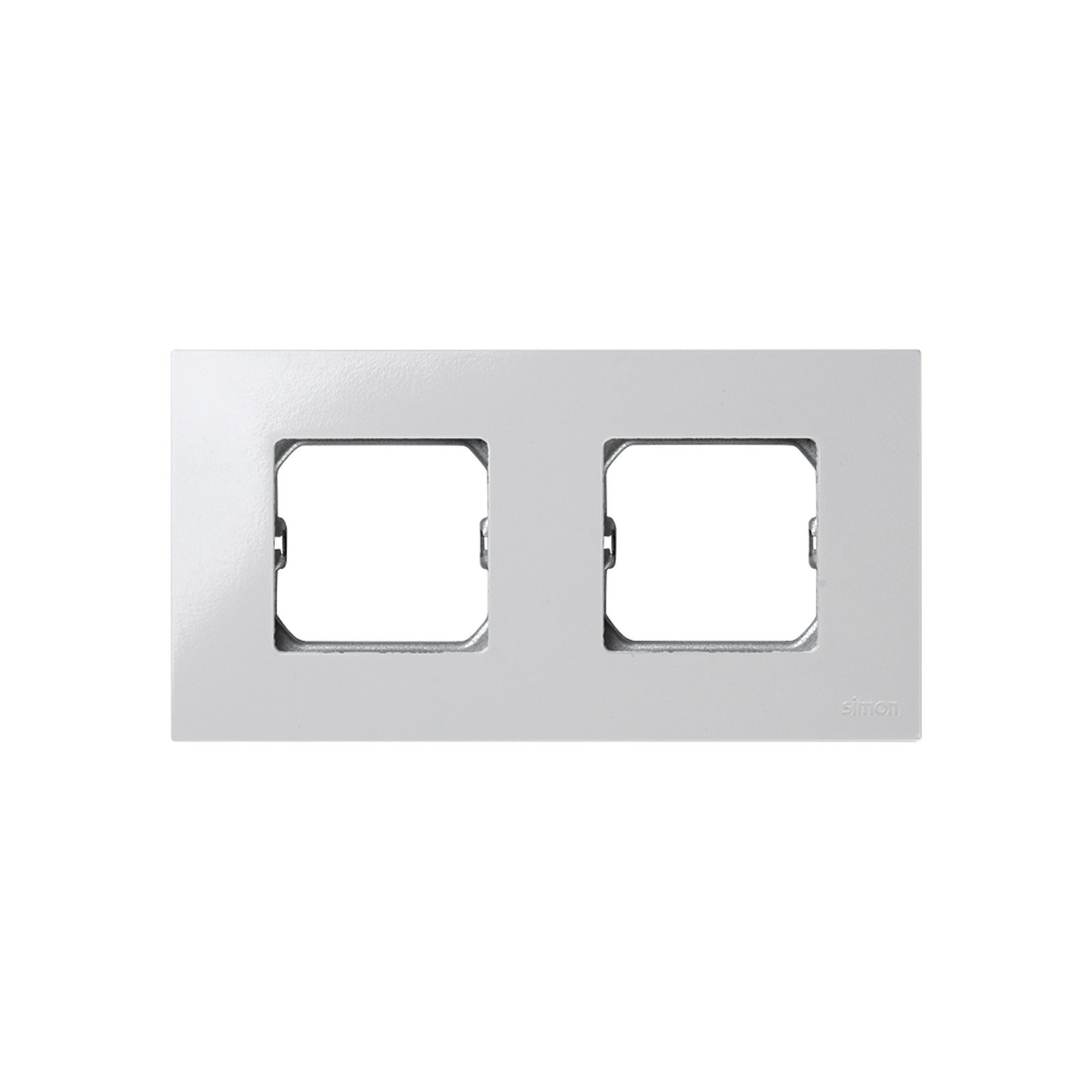 Marco compacto para 2 elementos blanco con bastidor Simon 27 Play - referencia 2700620-030