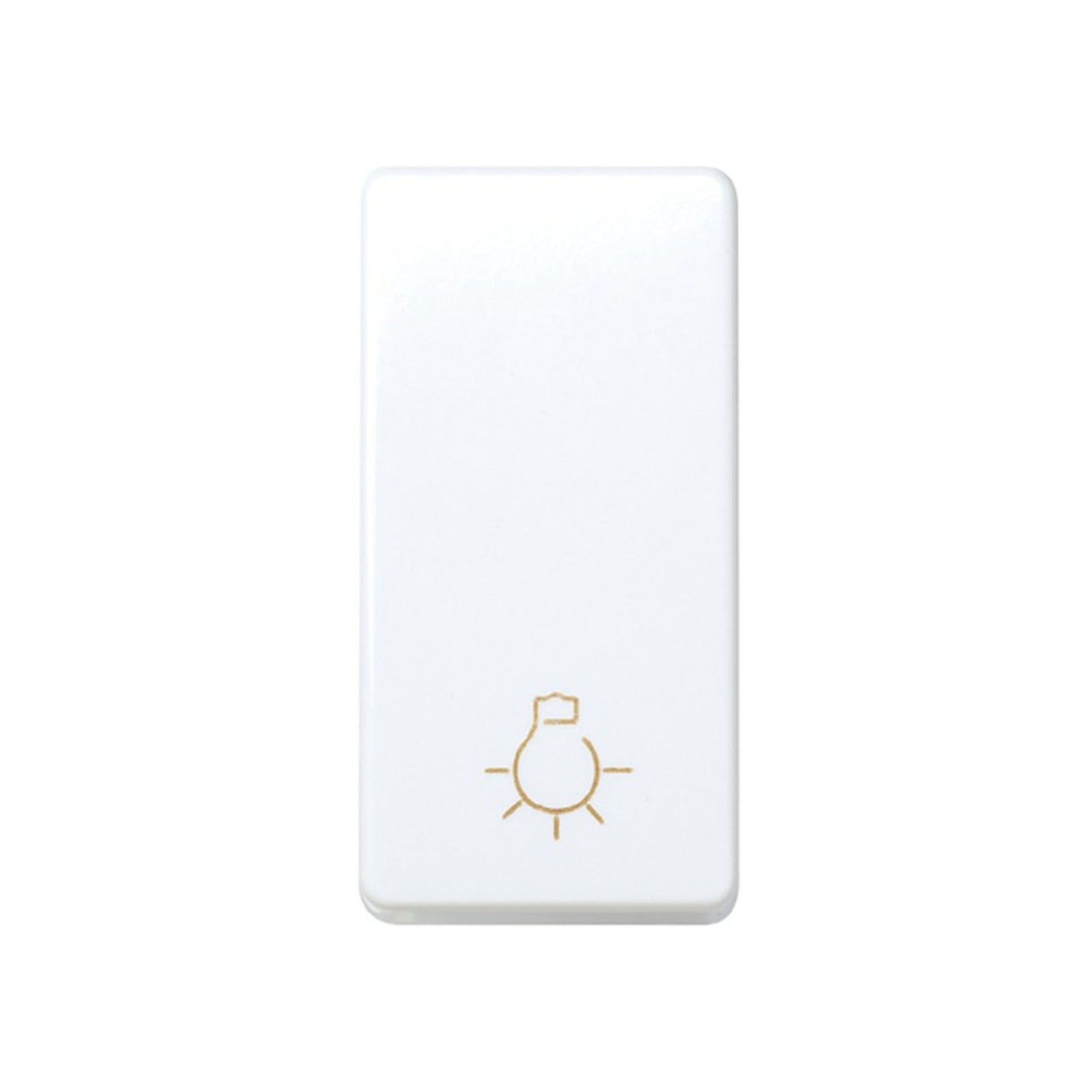 Pulsador con grabado luz 10 A 250V~ de medio elemento y sistema de embornamiento rápido blanco Simon 27 Play - referencia 27151-64