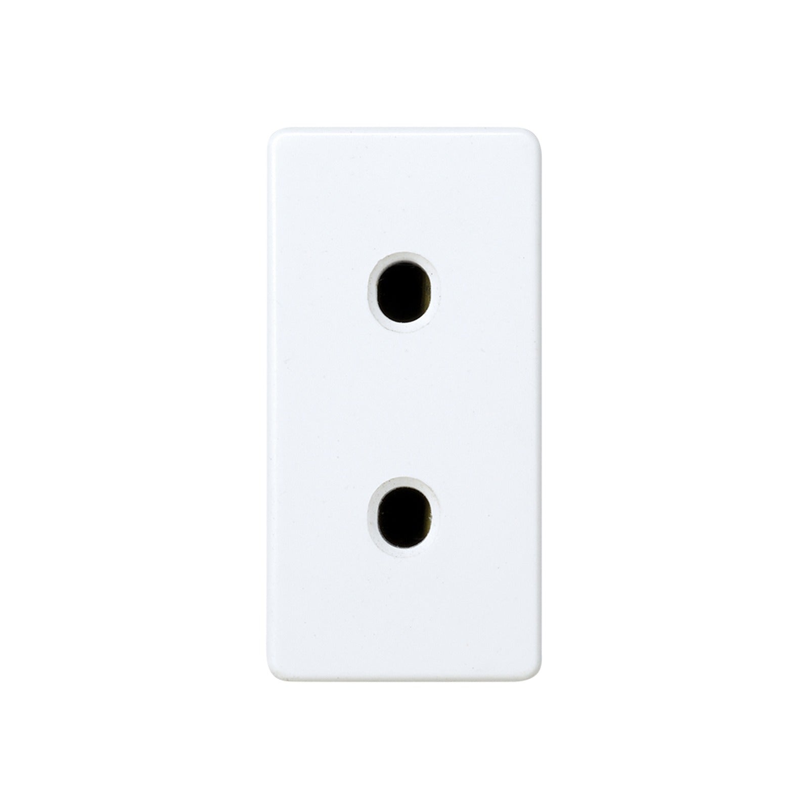 Base de enchufe bipolar 16 A 250V~ de medio elemento con dispositivo de seguridad y embornamiento a tornillo blanco Simon 27 Play - referencia 27431-64