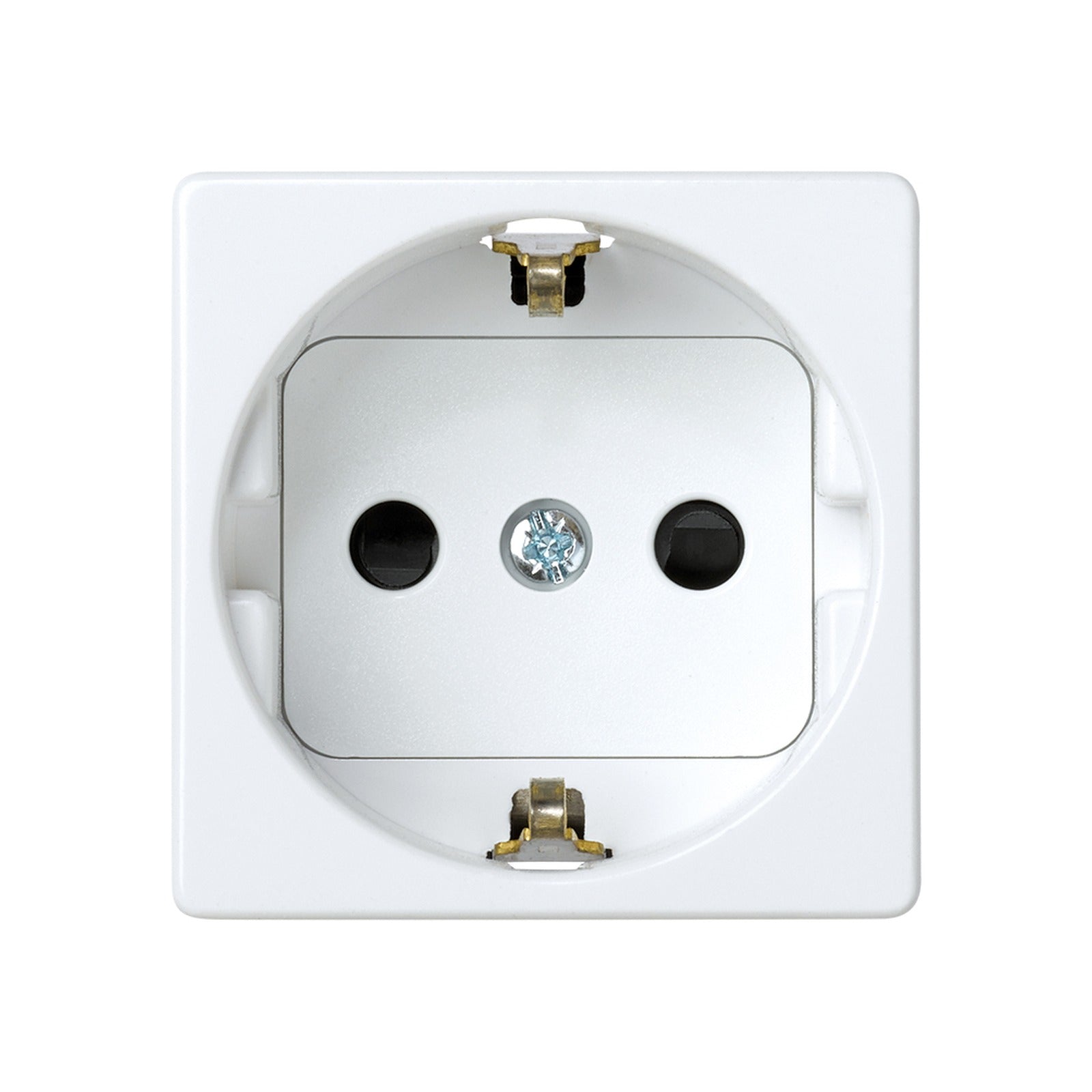 Base de enchufe schuko 16 A 250V~ con dispositivo seguridad y embornamiento a tornillo blanco Simon 27 Play - referencia 27472-65