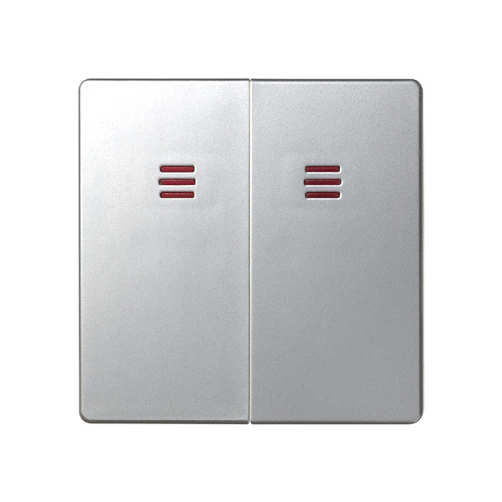 Tecla doble con visor para mecanismos de mando aluminio Simon 82 - referencia 82025-33