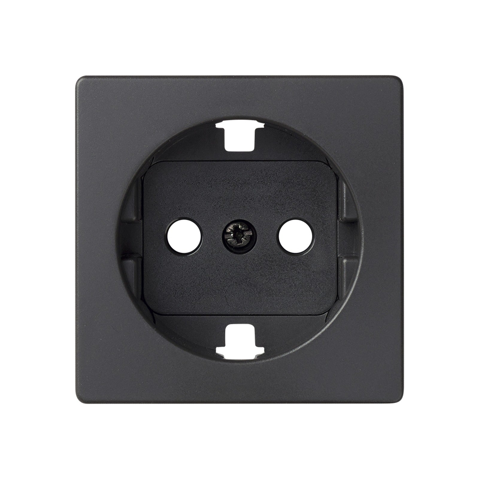 Tapa con dispositivo de seguridad para la base de enchufe schuko grafito Simon 82 - referencia 82041-38