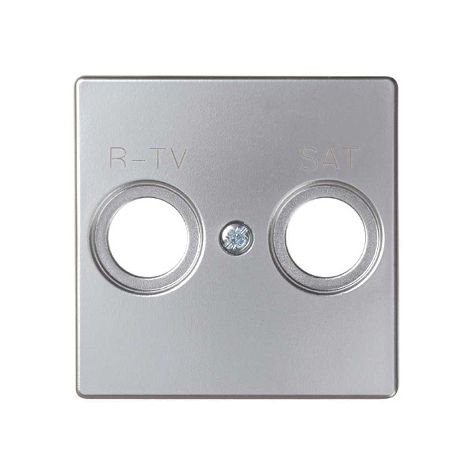 Placa para tomas inductivas de R-TV+SAT aluminio Simon 82 - referencia 82097-33