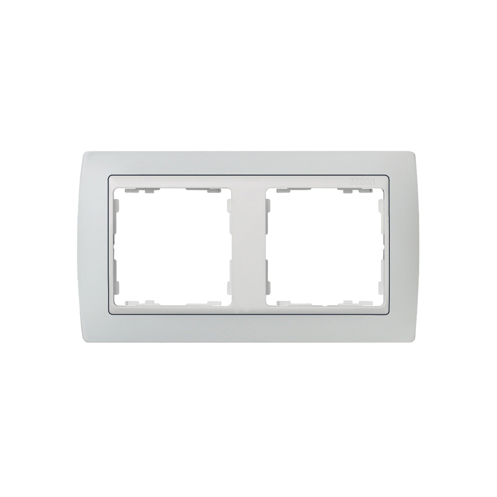 Marco para 2 elementos gris interior blanco Simon 82 - referencia 82621-33