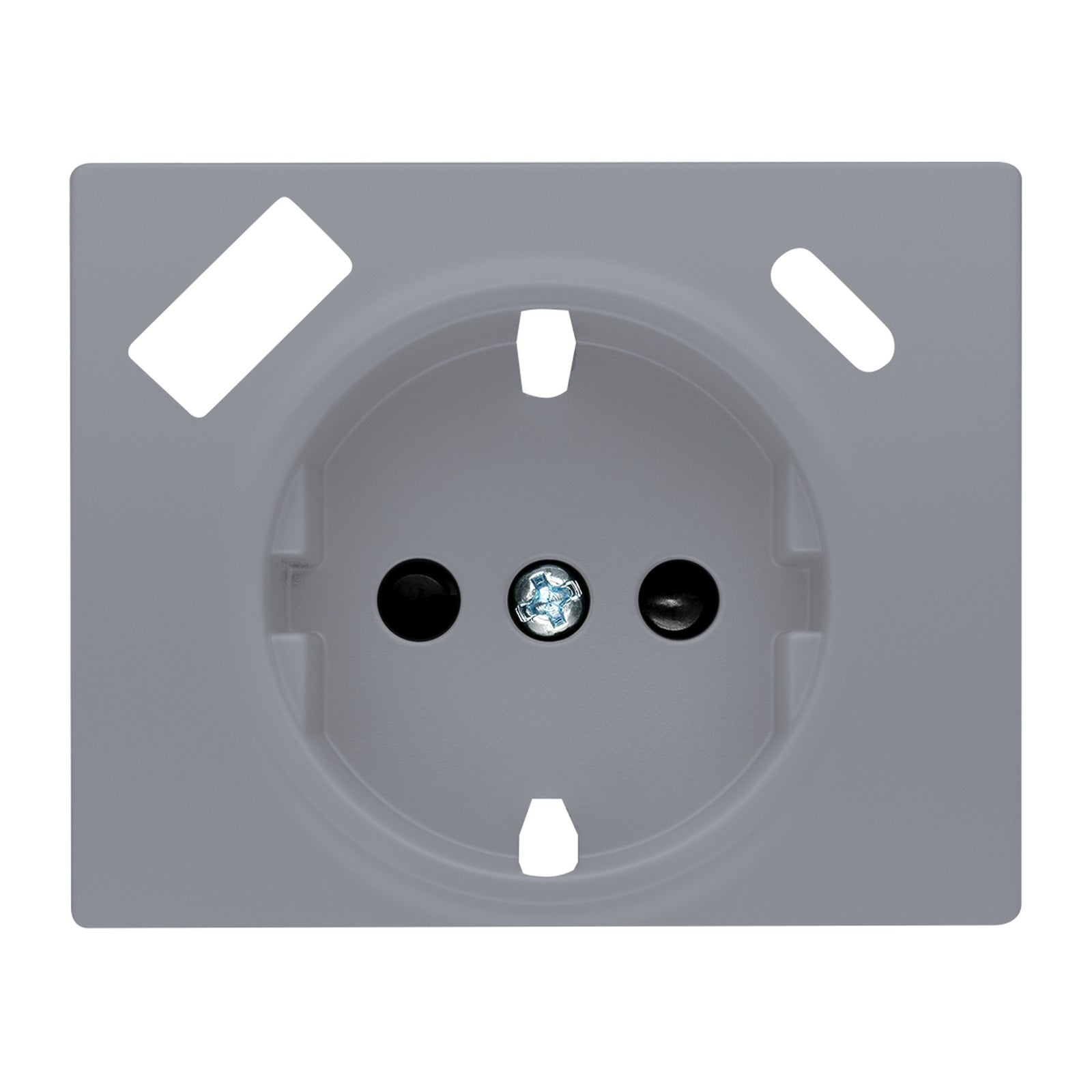 Tapa para base Schuko con USB-A y USB-C BJC Mega, aluminio Prusia - referencia 22724-USBC-AP