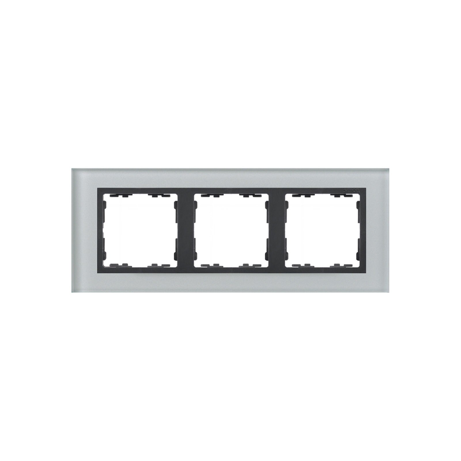 Marco para 3 elementos cristal gris interior grafito Simon 82 Nature - referencia 82837-35