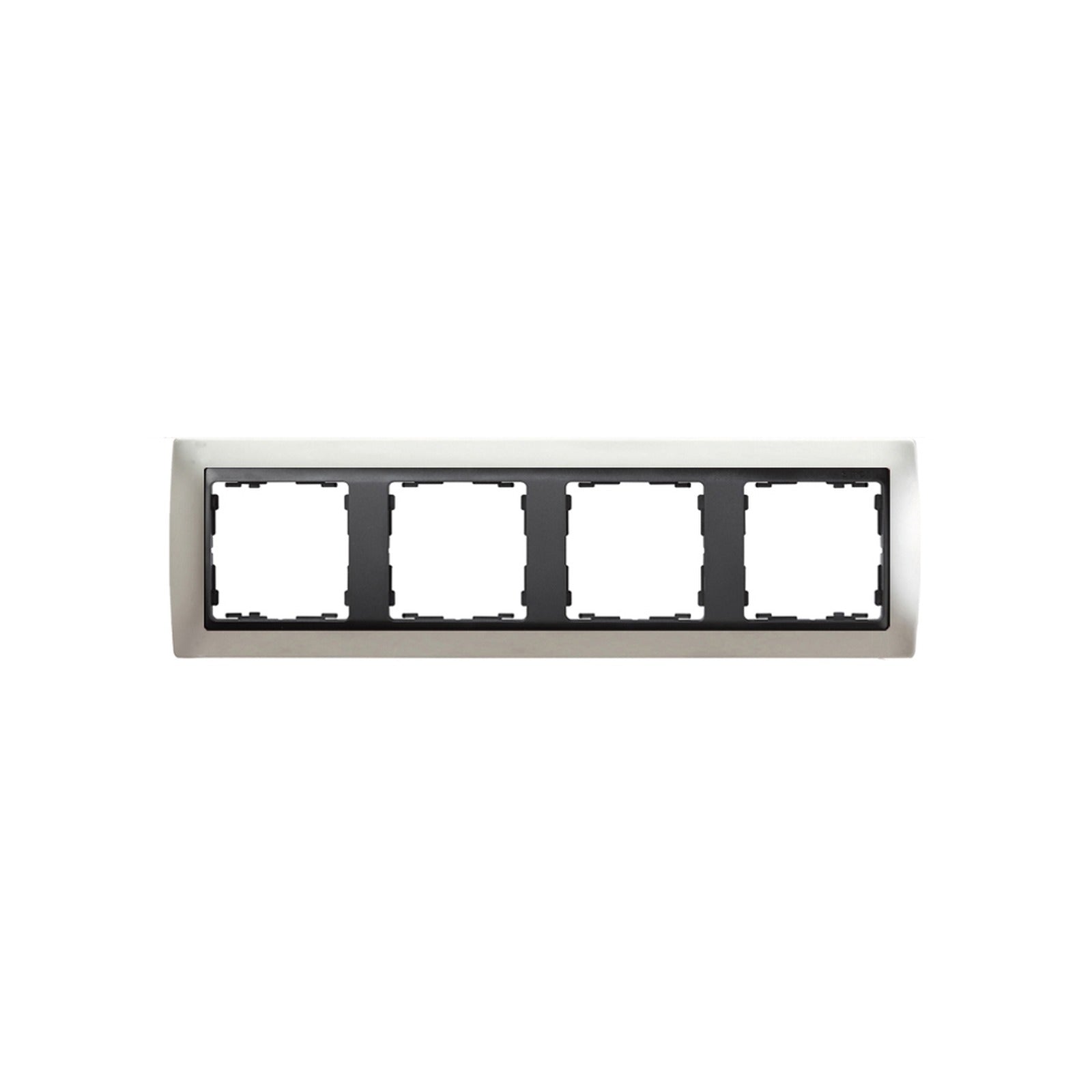 Marco para 4 elementos aluminio mate interior grafito Simon 82 - referencia 82844-33