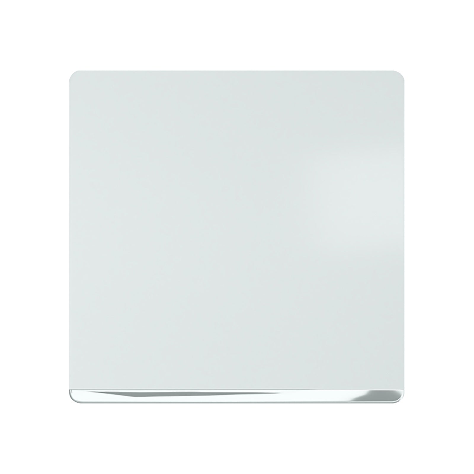 Tecla con embellecedor cromado BJC Miro Color, blanco polar - referencia 59705-C