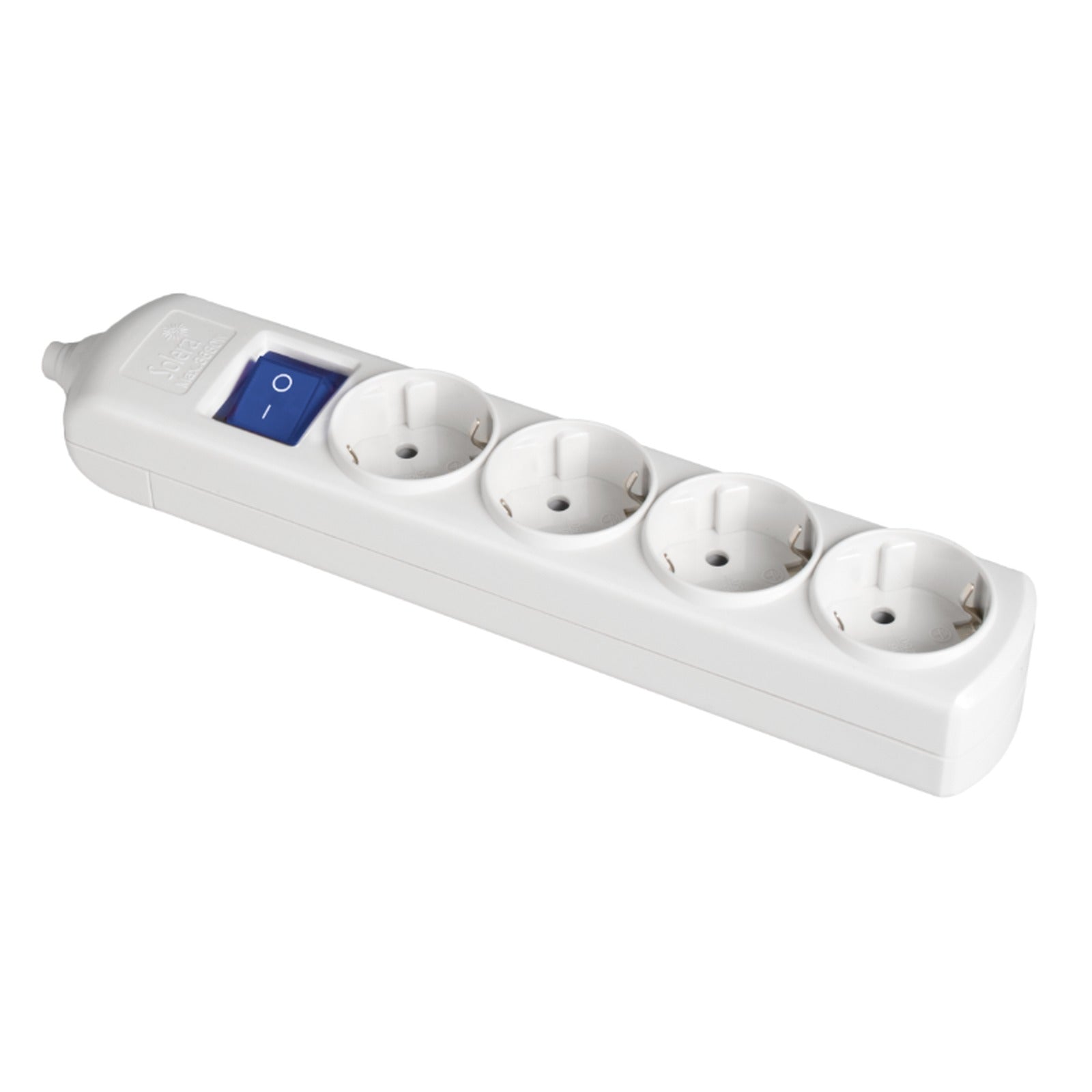 Base múltiple de 4 tomas 2P+T, 16A 250V~. Con interruptor luminoso Solera 8004IL - referencia 8004IL