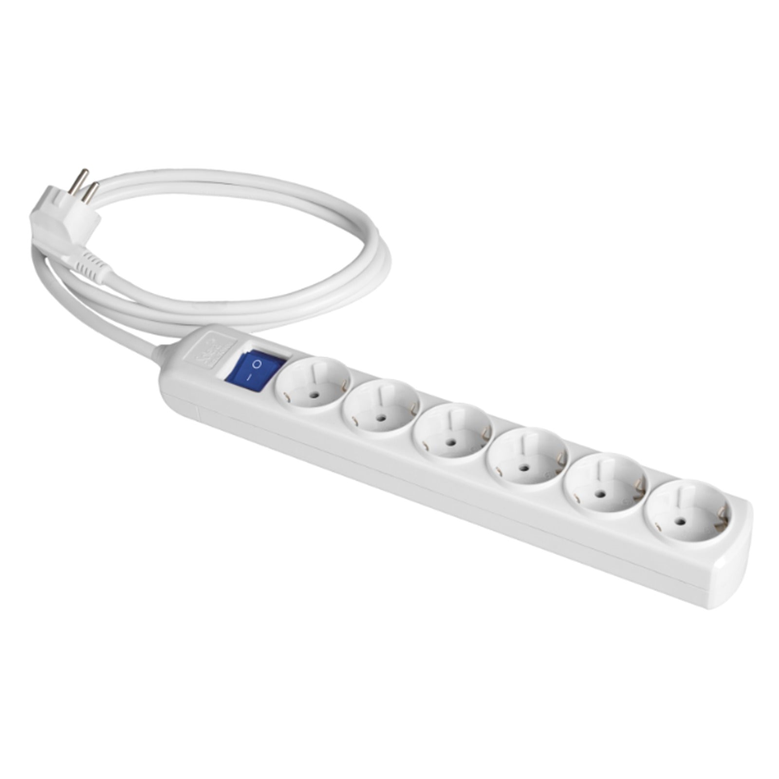 Prolongador con 6 bases 2P+T, 16A 250V~, Con interruptor luminoso. 1,5 m de cable Solera 8016IL - referencia 8016IL