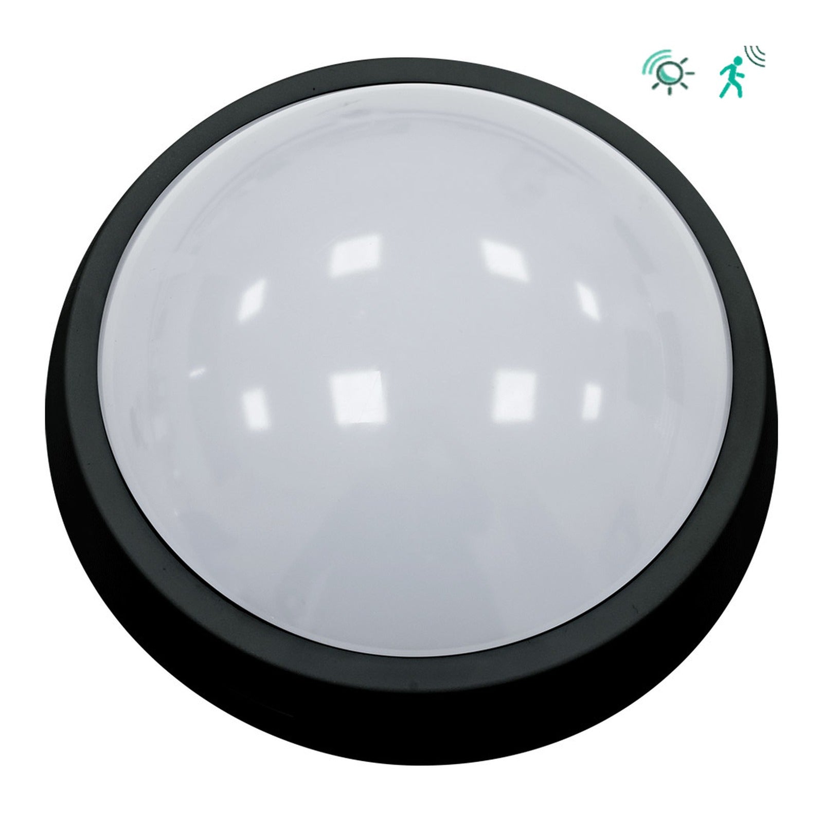 Aplique led exterior redondo 20w 4000k IP64 Ø220 x h99 180 grados con sensor de movimiento Alverlamp LEX20002SEN, 20W, 4000K, superficie - referencia LEX20002SEN