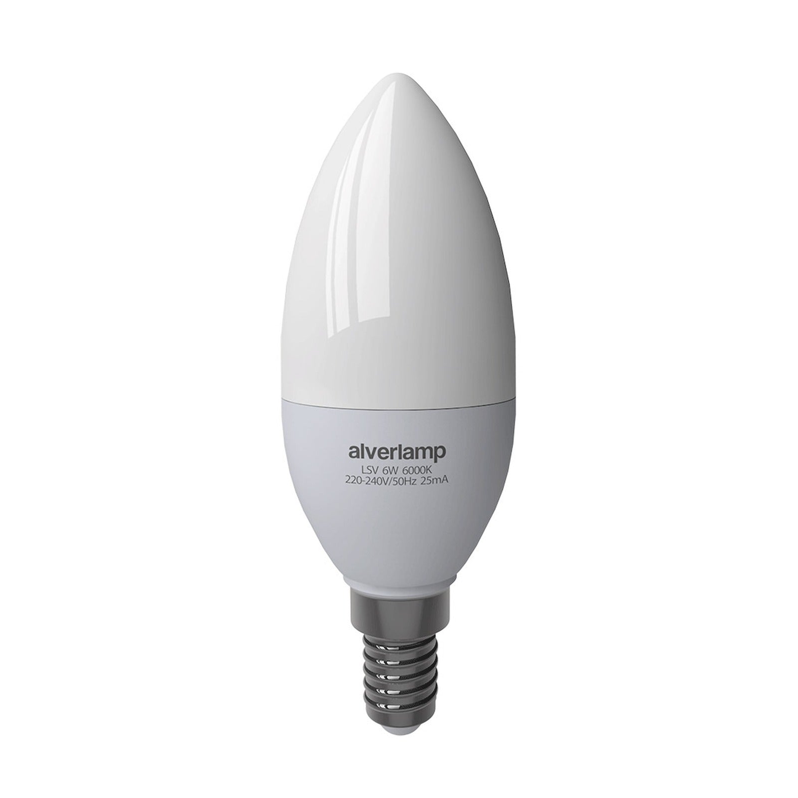 Lámpara vela smd 6w e14 Ø38 x h111 160 grados Alverlamp LSV061460, 6W, 5700K - referencia LSV061460