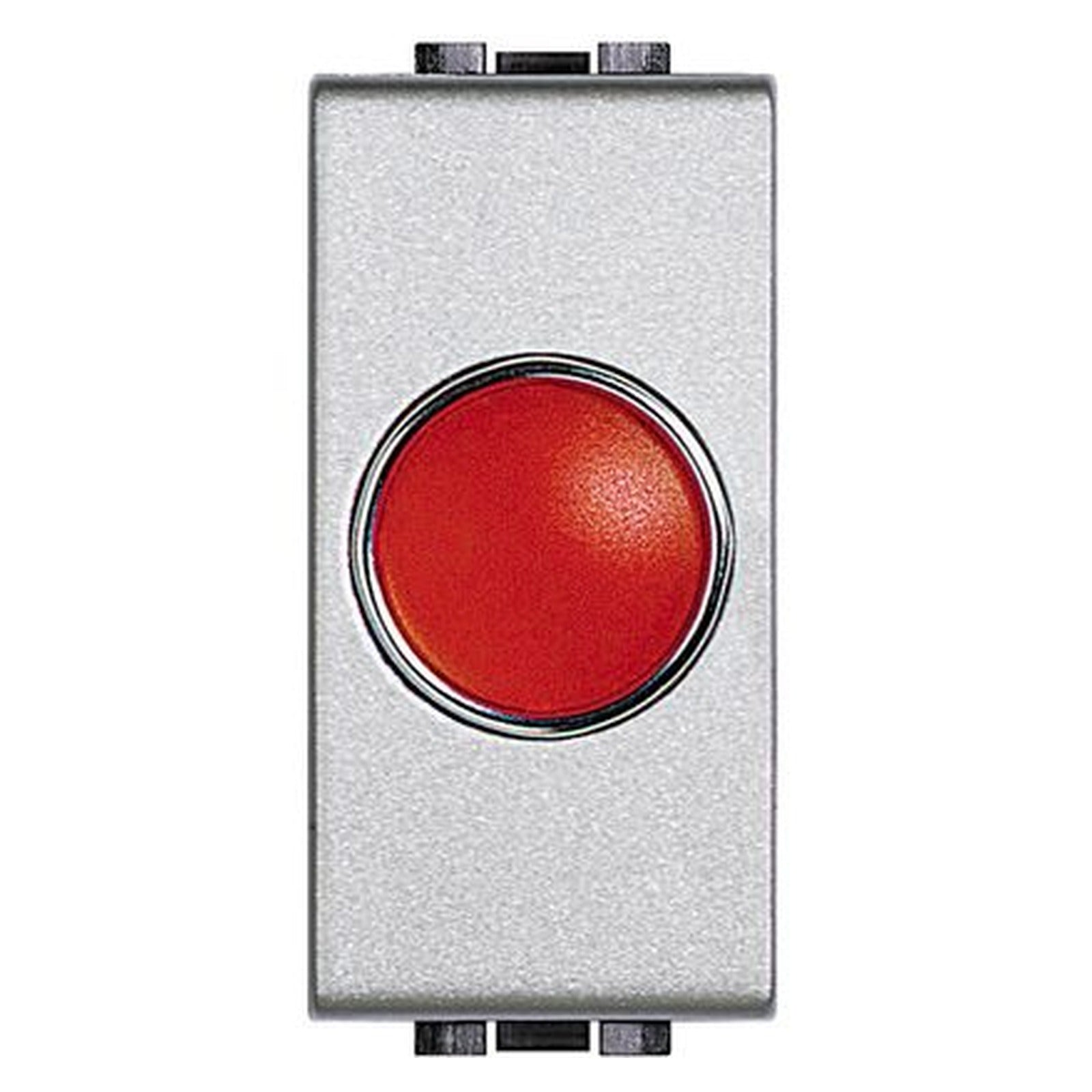 Portalámparas con difusor rojo BTicino Livinglight Tech para LED, 1 módulo - referencia NT4371R