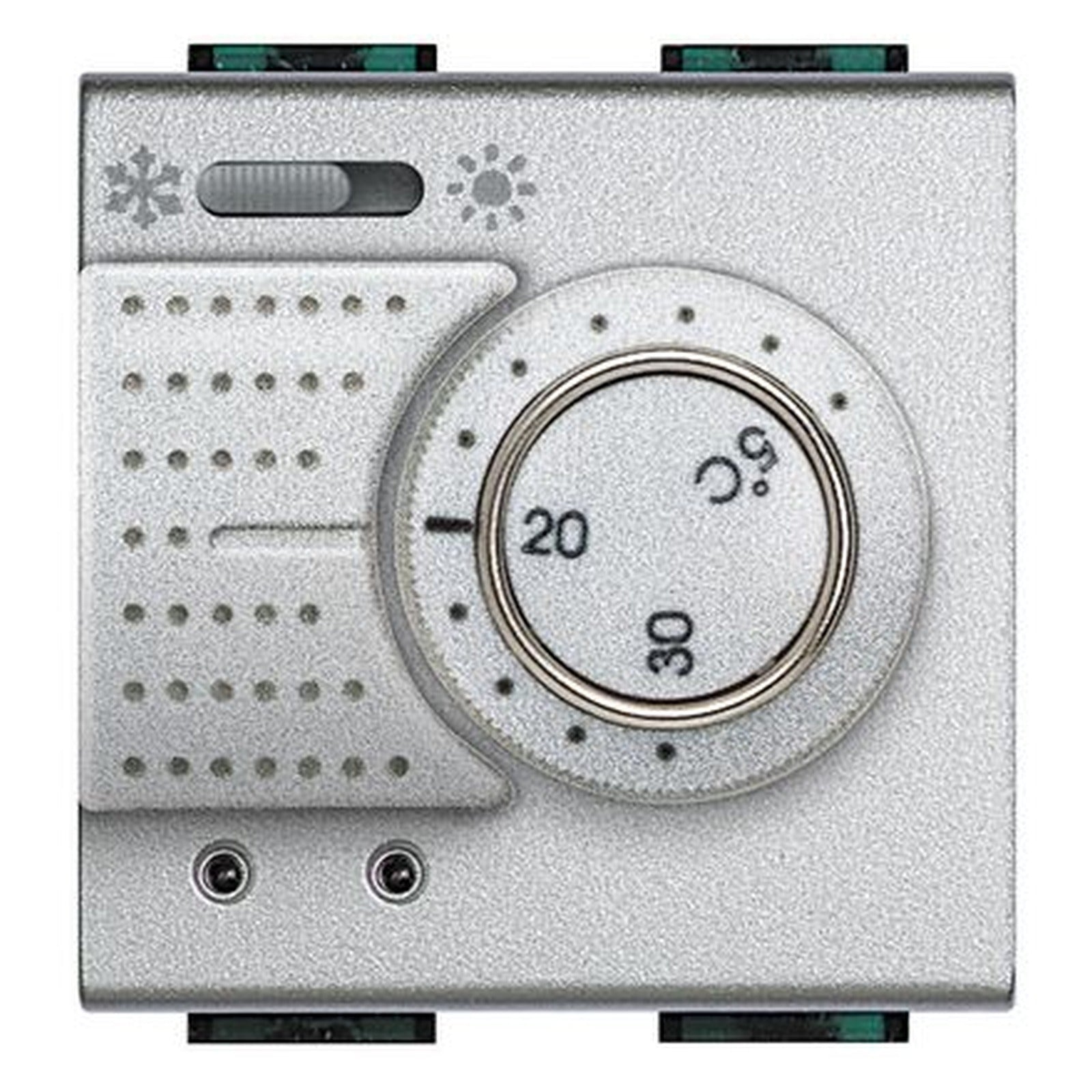 Termostato ambiente electrónico BTicino Livinglight Tech 230 V con selector verano/invierno, 2 módulos - referencia NT4442