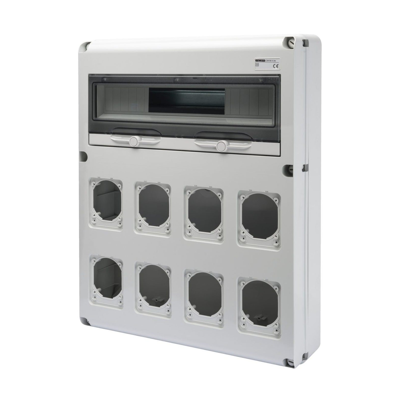 Q-DIN 20 módulos Gewiss, 8 bases alojables IEC 16/32A IP44/67, IP65 - referencia GW68013N
