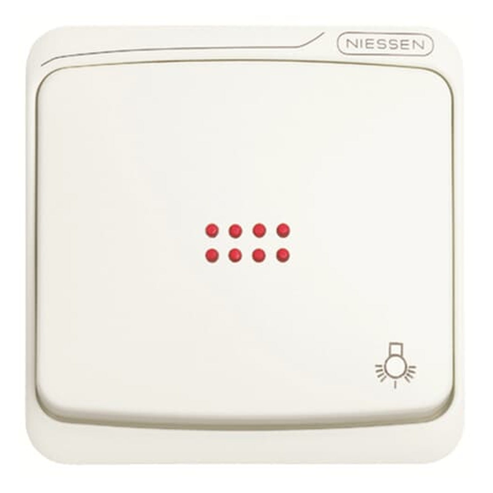 Tecla blanca para pulsador de luz con visor Niessen Arco 8704.4 BA - referencia 87044BA