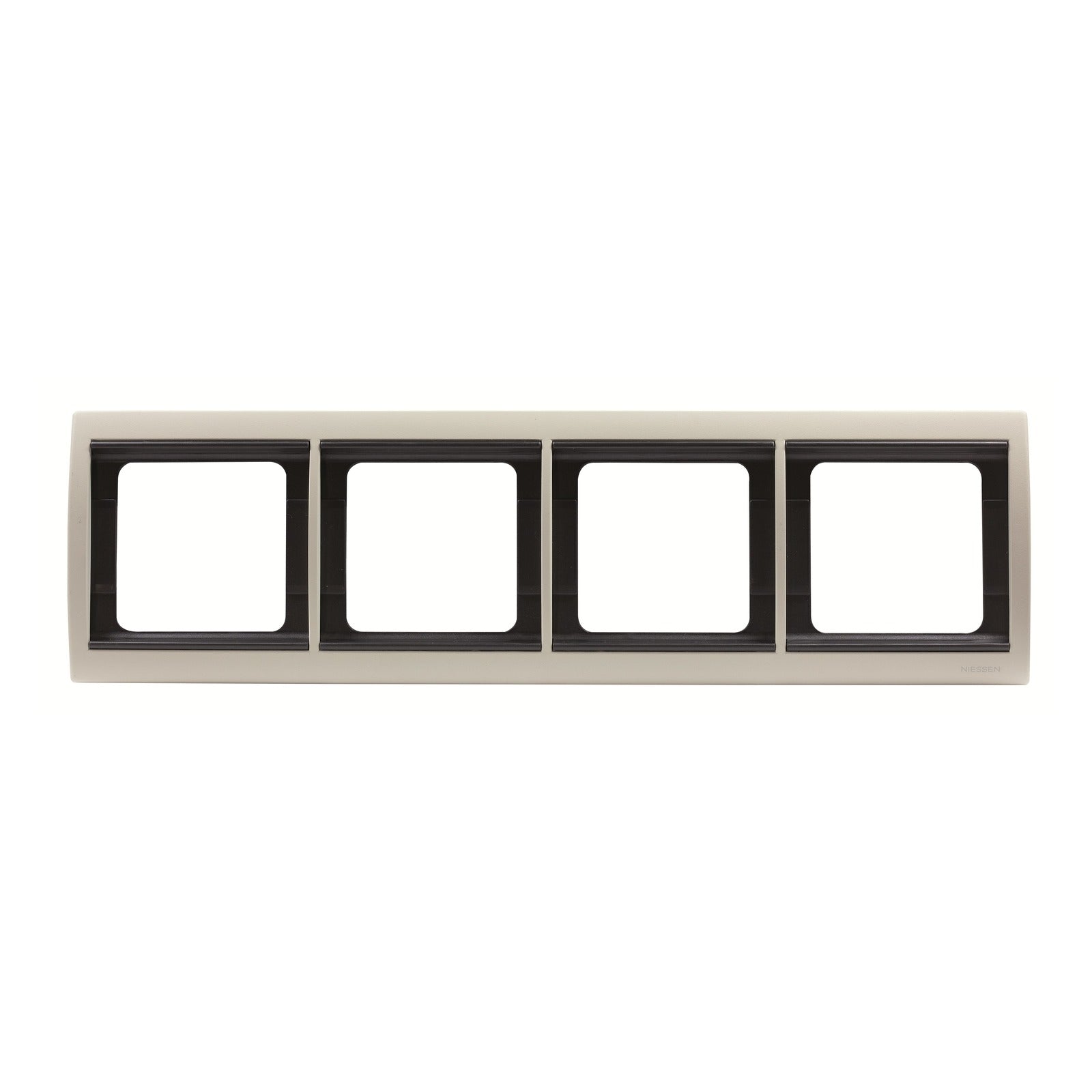 Marco horizontal blanco jazmín de 4 elementos Niessen Olas 8474.1 BL - referencia 84741BL