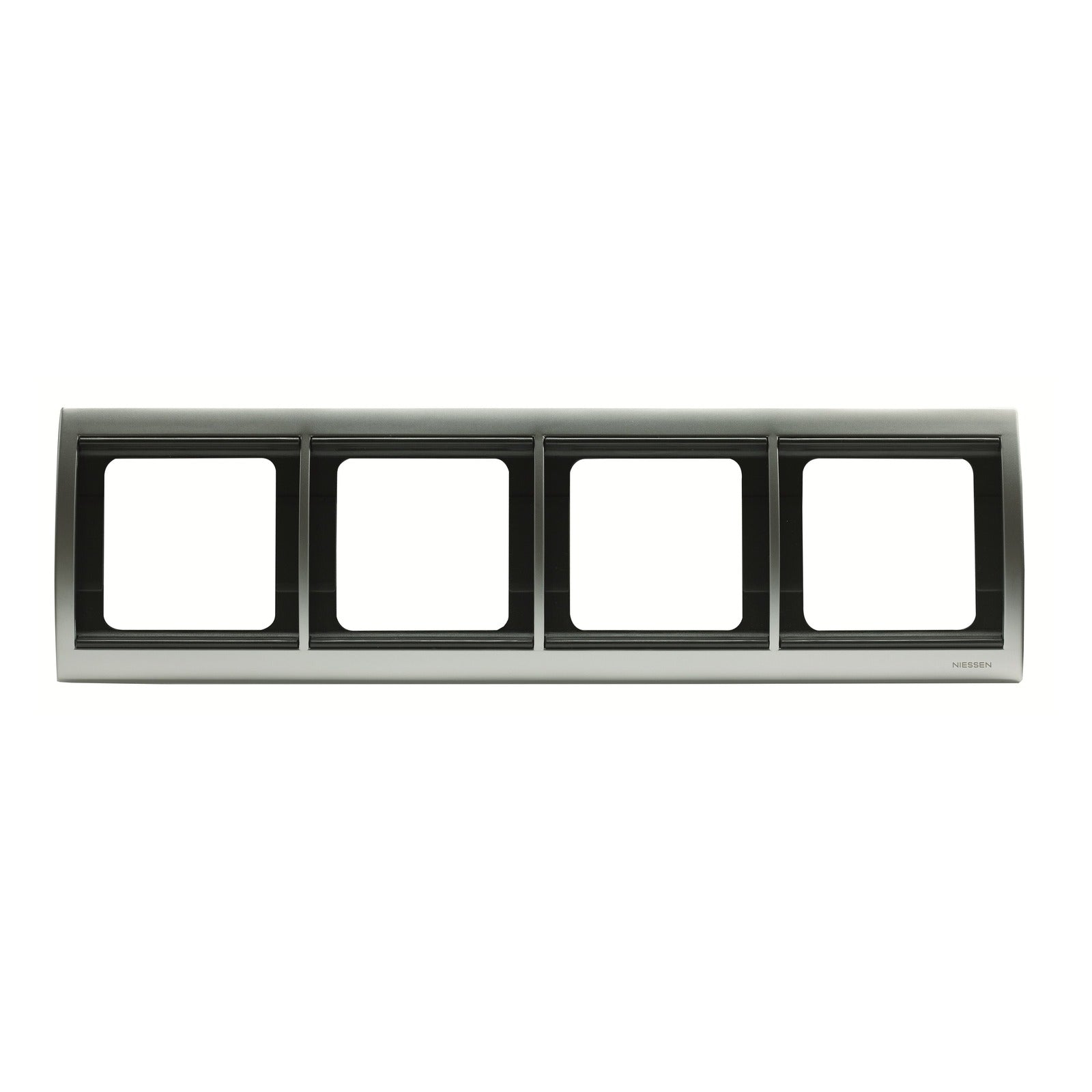 Marco horizontal titanio de 4 elementos Niessen Olas 8474.1 TT - referencia 84741TT