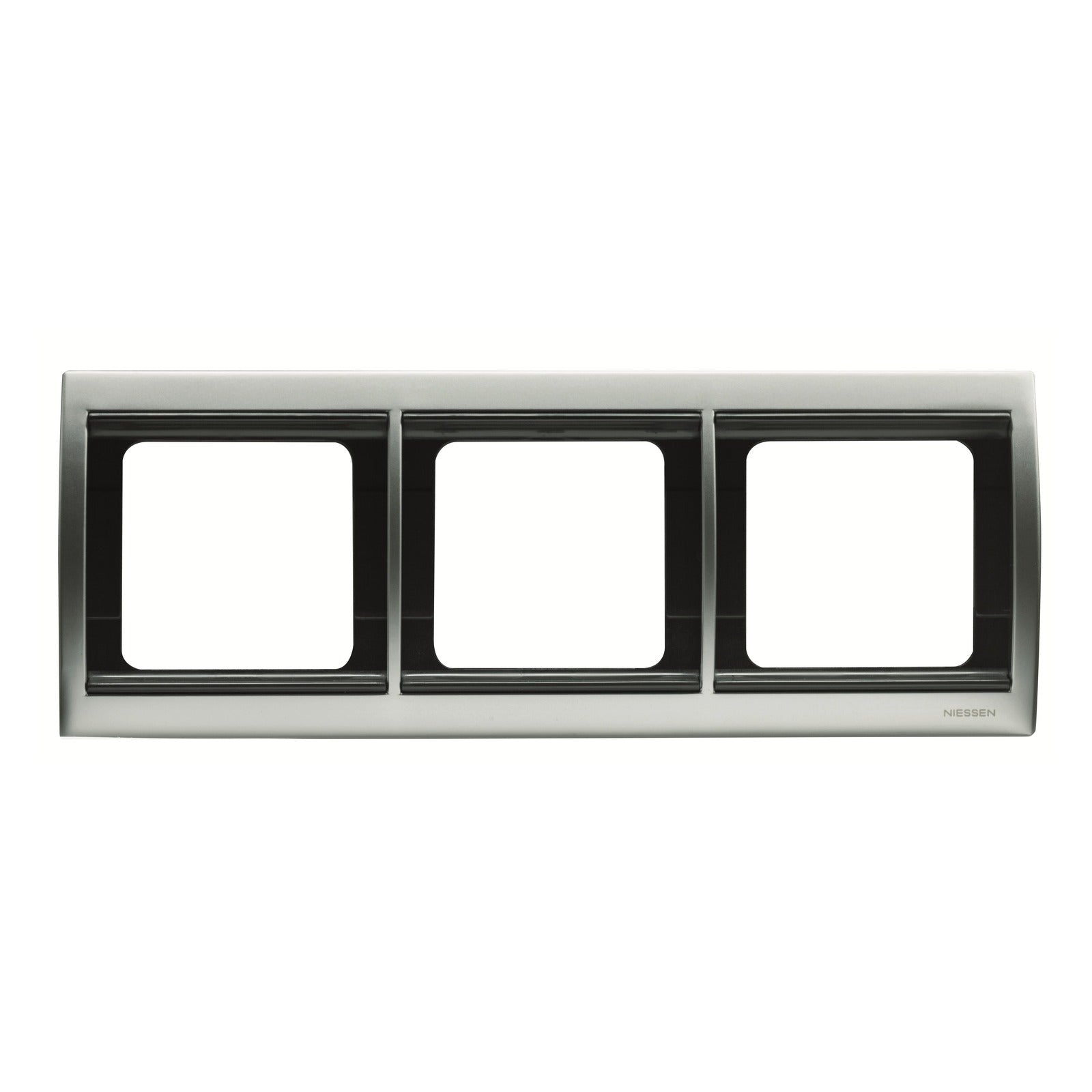 Marco horizontal titanio de 3 elementos Niessen Olas 8473.1 TT - referencia 84731TT