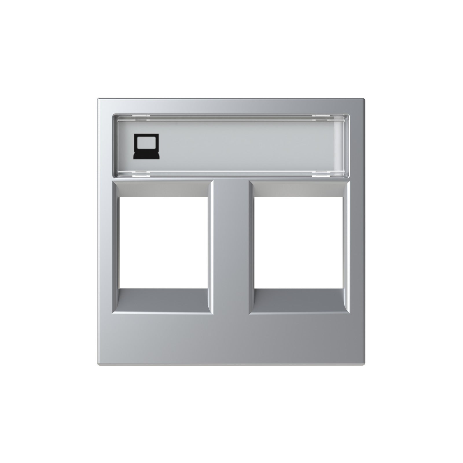 Tapa plata para 2 conectores de datos Niessen Zenit N2218.2 PL - referencia N22182PL