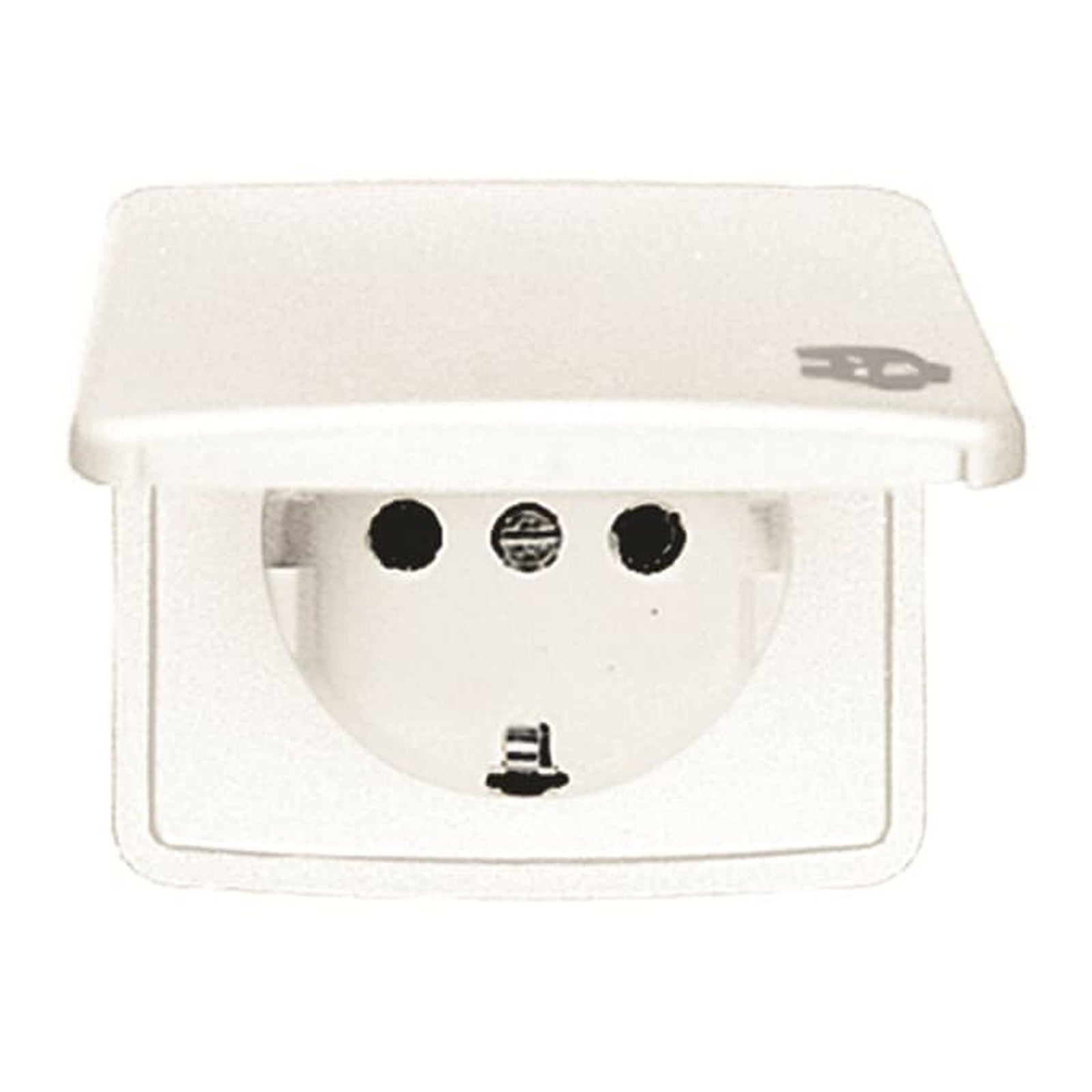 Tapa blanco alpino con bisagra para Schuko Niessen Arco 8288.1 BA - referencia 82881BA