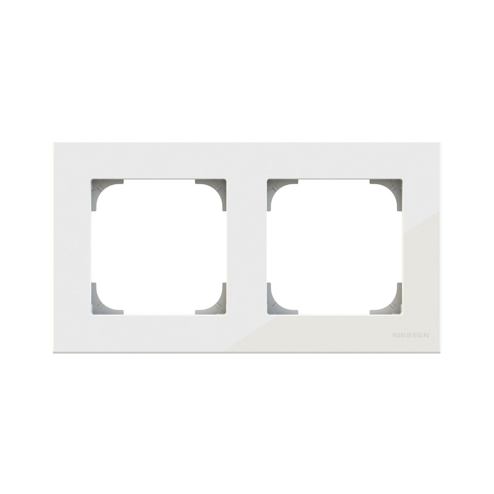 Marco de cristal blanco de 2 elementos Niessen Sky 8572 CB - referencia 8572CB