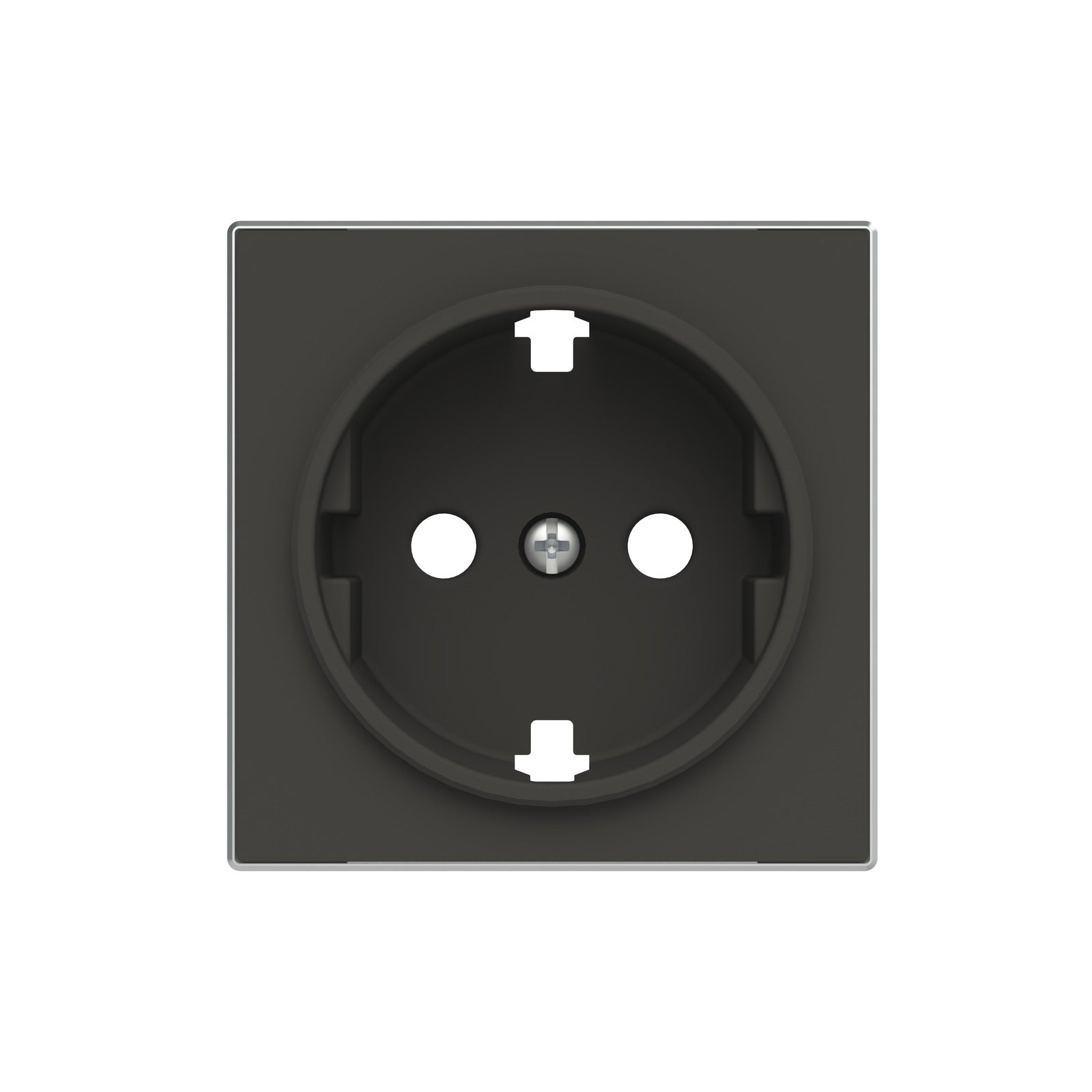 Tapa negro soft para base de enchufe Schuko Niessen Sky 8588 NS - referencia 8588NS