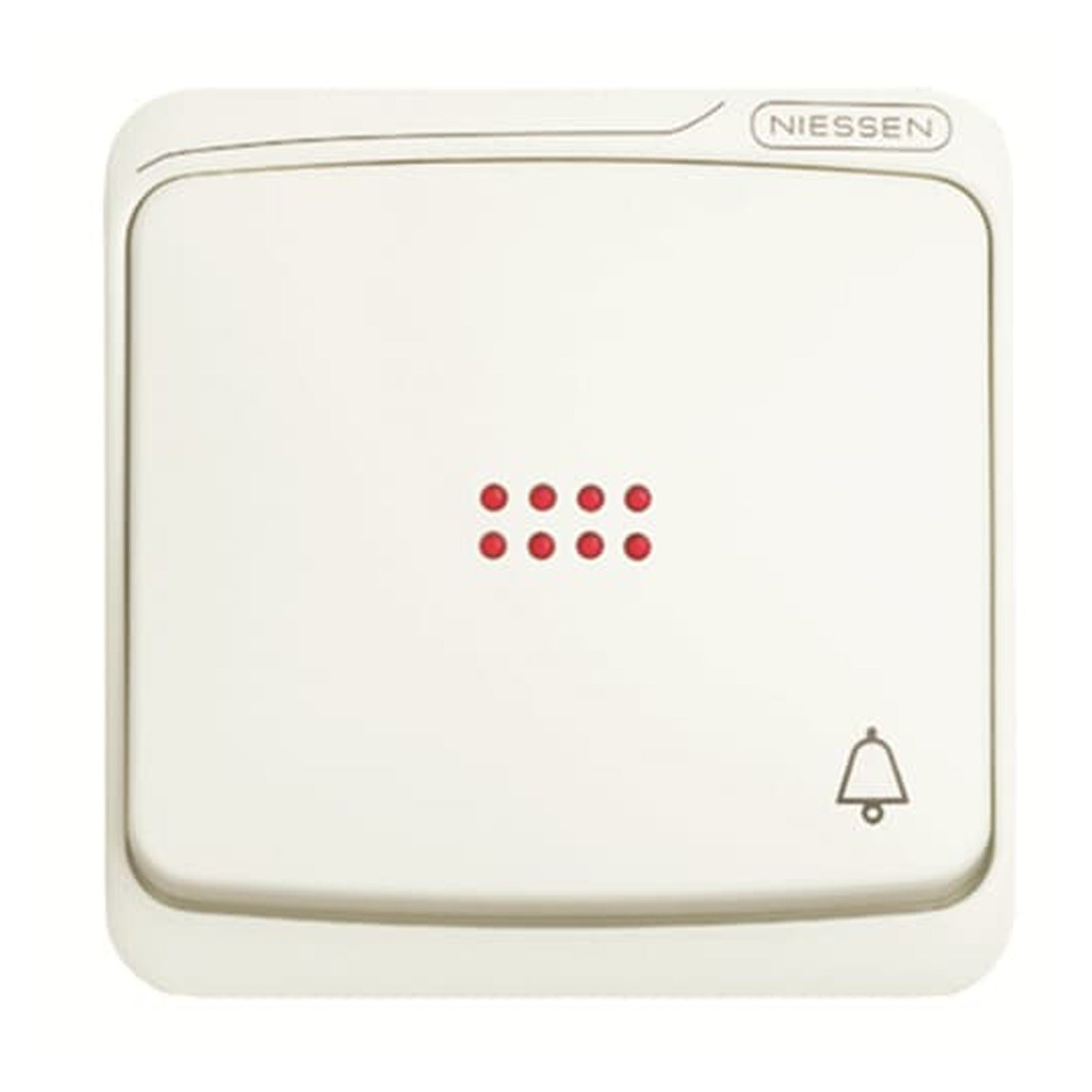 Tecla blanca para pulsador de timbre con visor Niessen Arco 8704.3 BA - referencia 87043BA