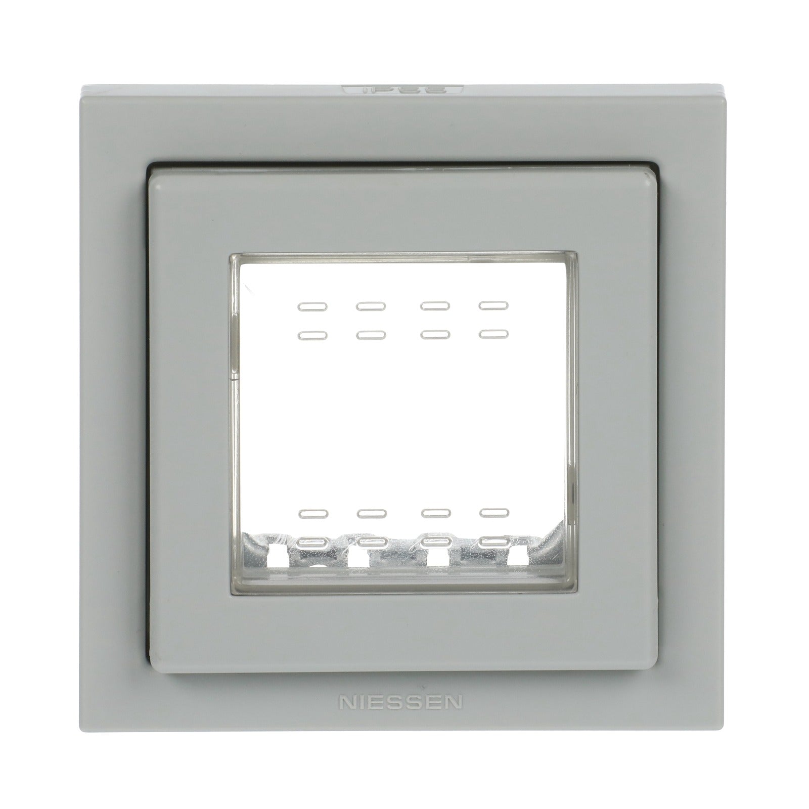 Marco estanco gris IP55 de 1 elemento con tapa Niessen Zenit N3271 GR - referencia N3271GR