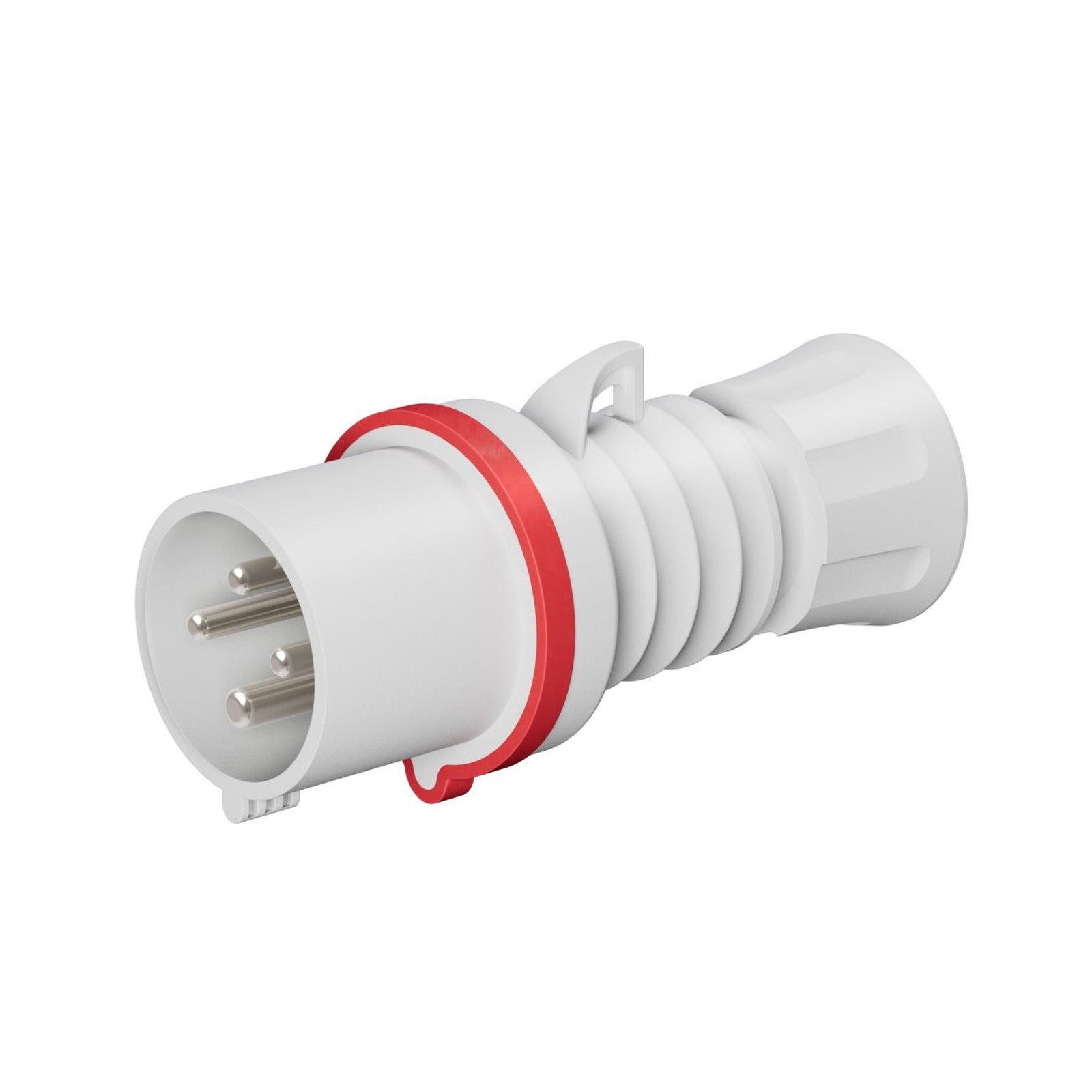 Clavija móvil recta HP Gewiss, IP44/IP54, 3P+T 32A 380-415 V 50/60 Hz, rojo, 6h, conexión por tornillo - referencia GW60019H