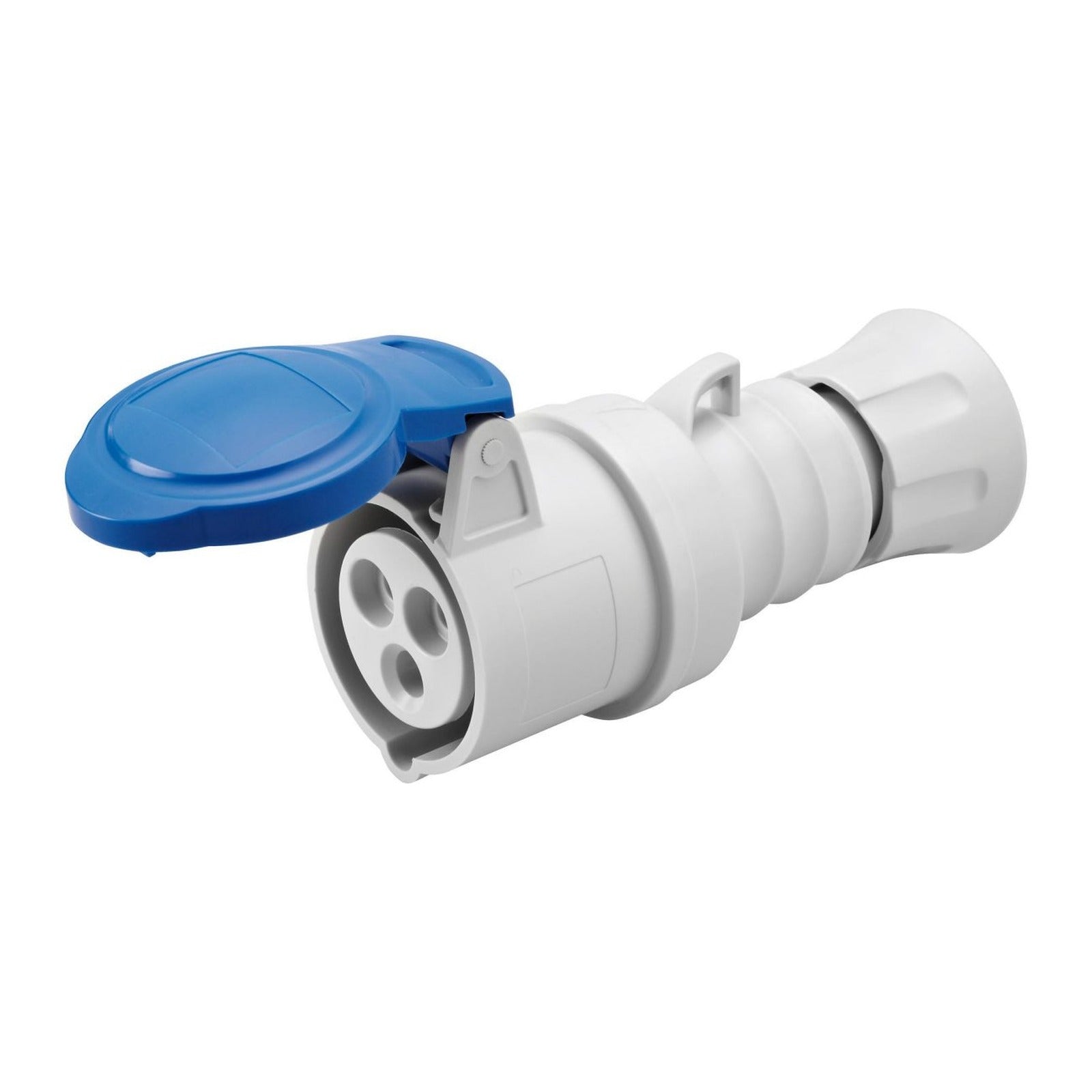 Base móvil recta HP Gewiss, IP44/IP54, 2P+T 16A 200-250 V 50/60 Hz, azul, 6h, conexión por tornillo - referencia GW62004H