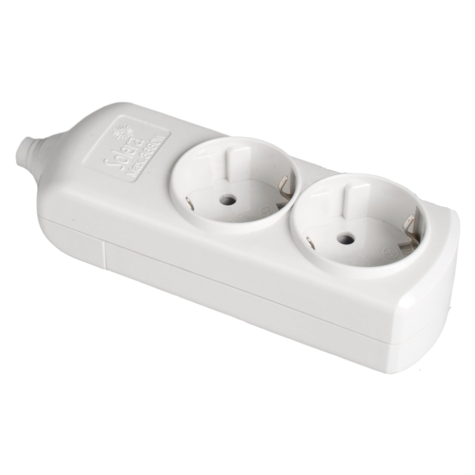 Base múltiple de 2 tomas 2P+T, 16A 250V~ Solera 8002 - referencia 8002